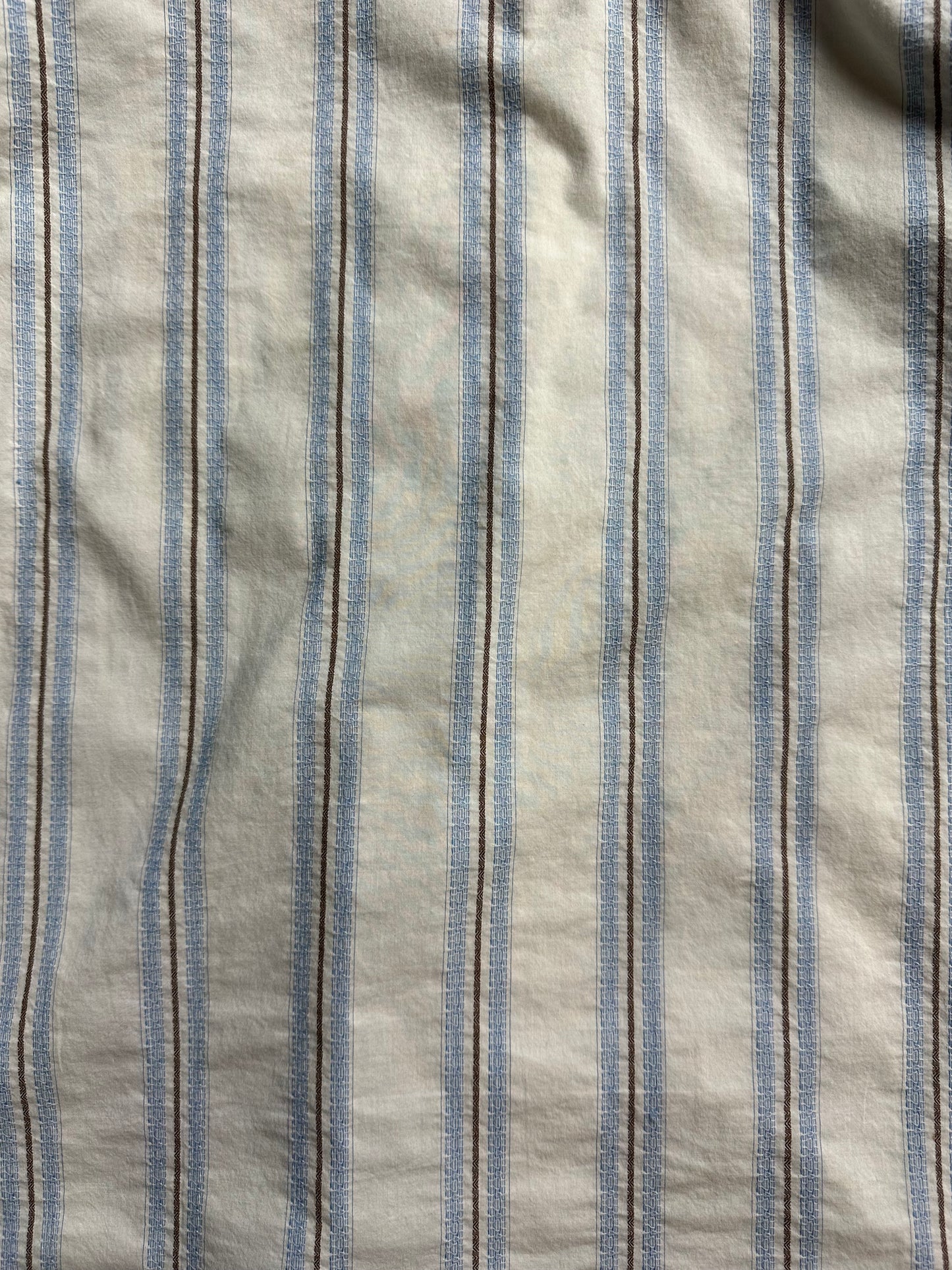 00s Blue White Striped Long Sleeve Button-up Shirt