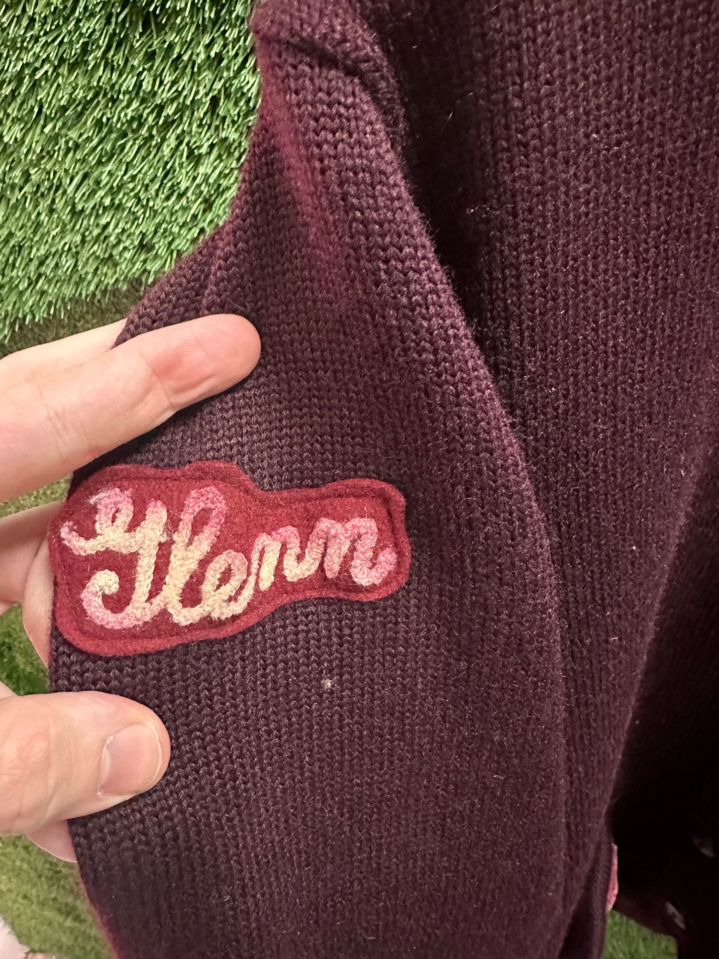 Vintage 1950s Collegiate Cardigan Sweater - M