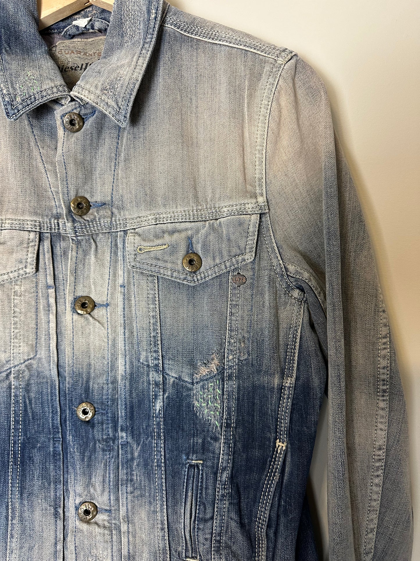 00s Diesel Repaired Denim Jacket - S
