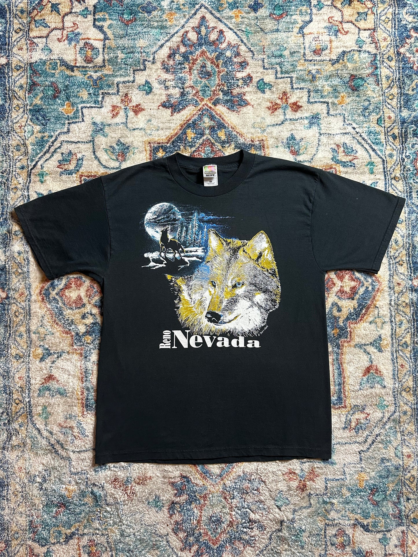90s Nevada Wolf Animal T-shirt - L