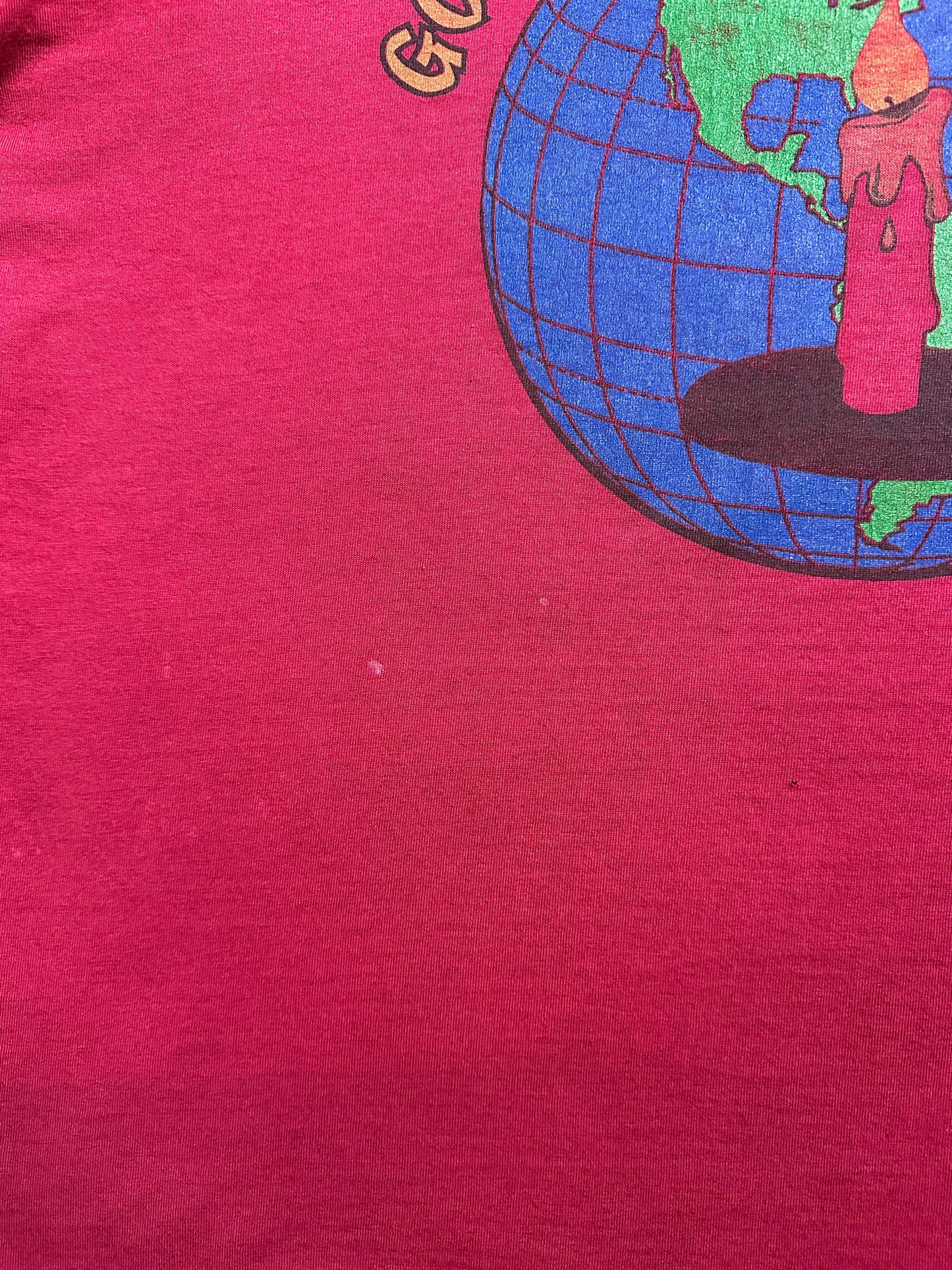 90s Go Light Your World Earth Candle T-shirt - XL