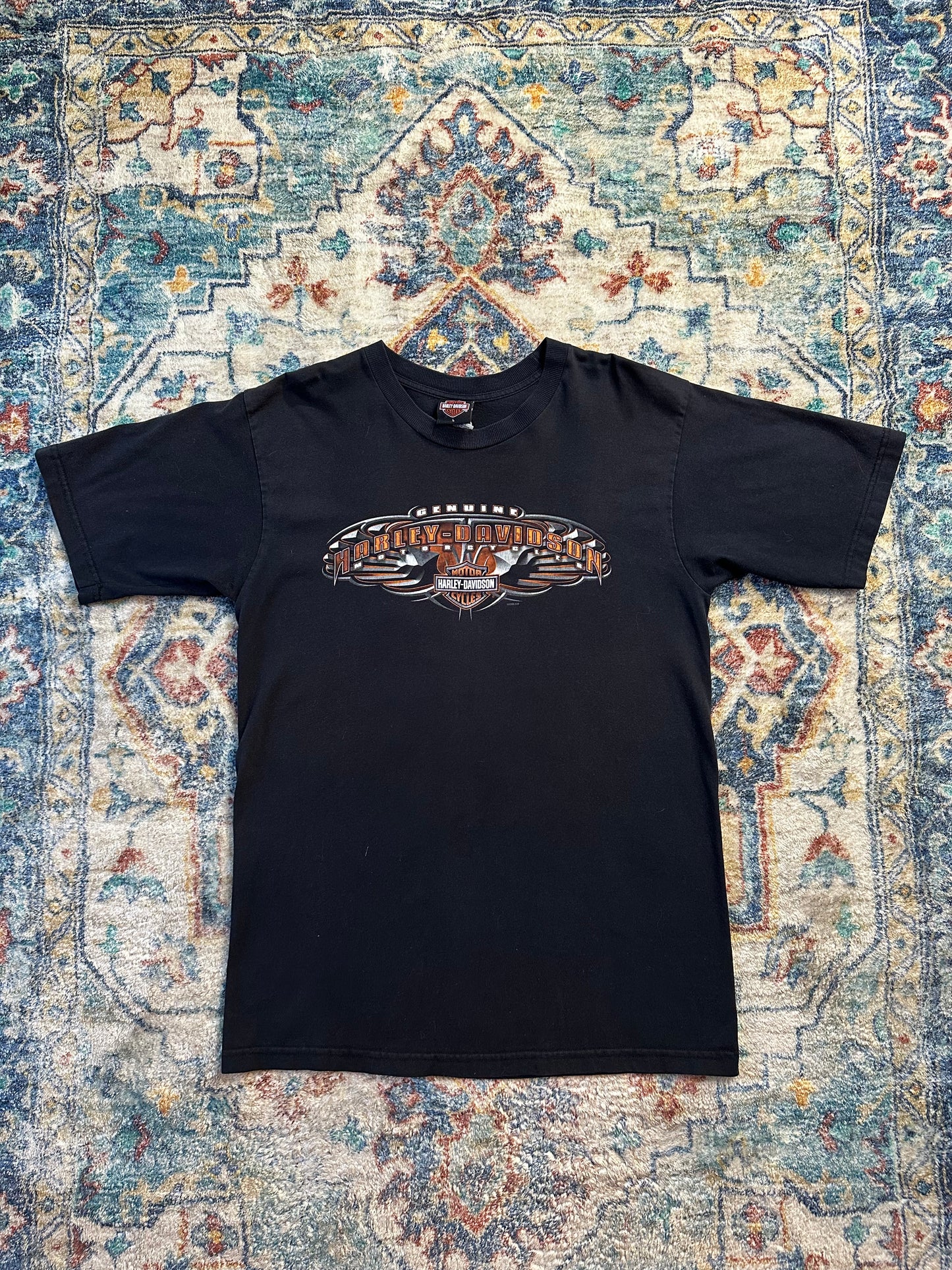 00s Harley Davidson Logo T-shirt - L