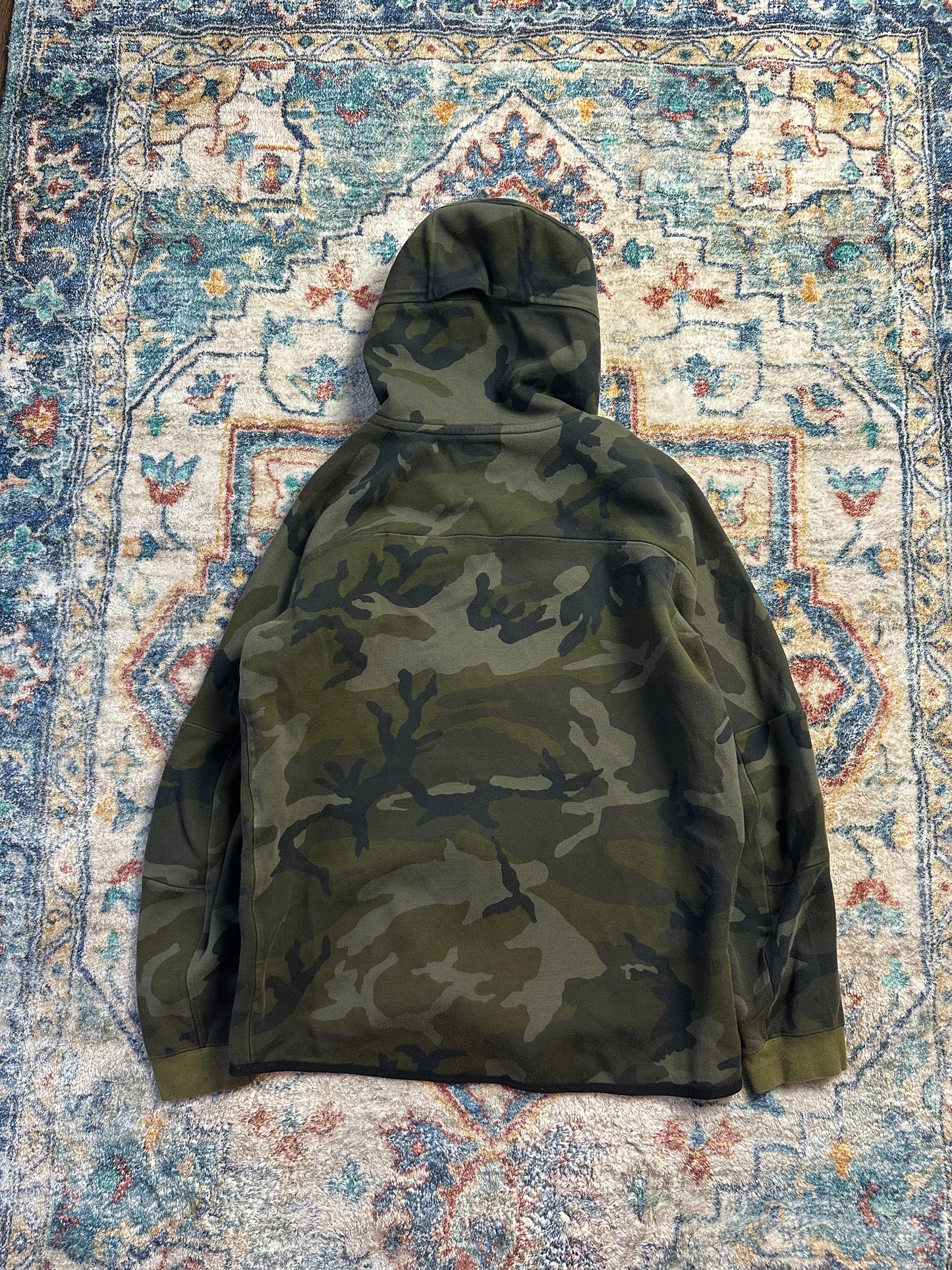Nike Camouflage Zip-up Tech Fleece Hoodie - M