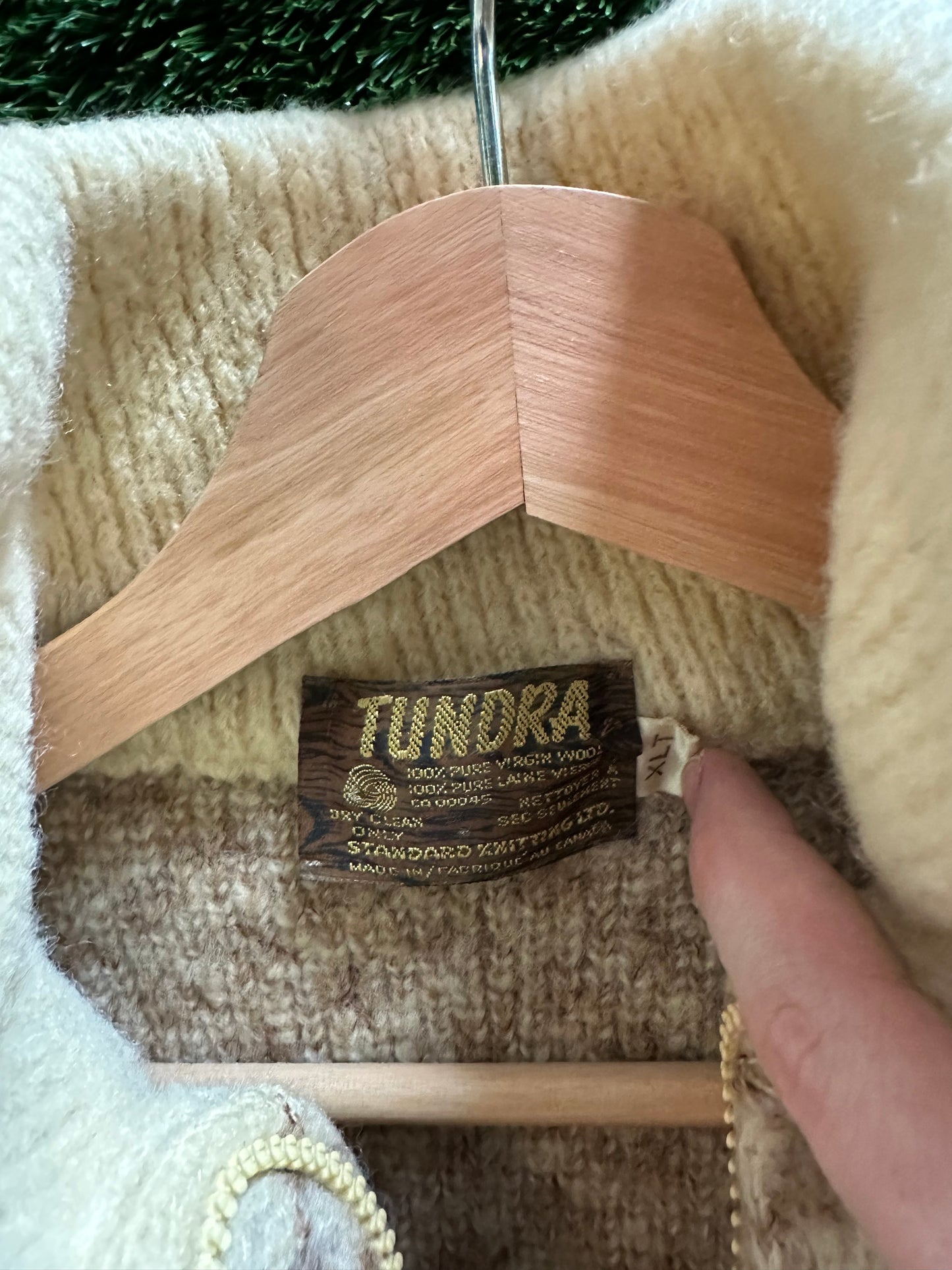 80s Tundra Zip-up Sweater - M