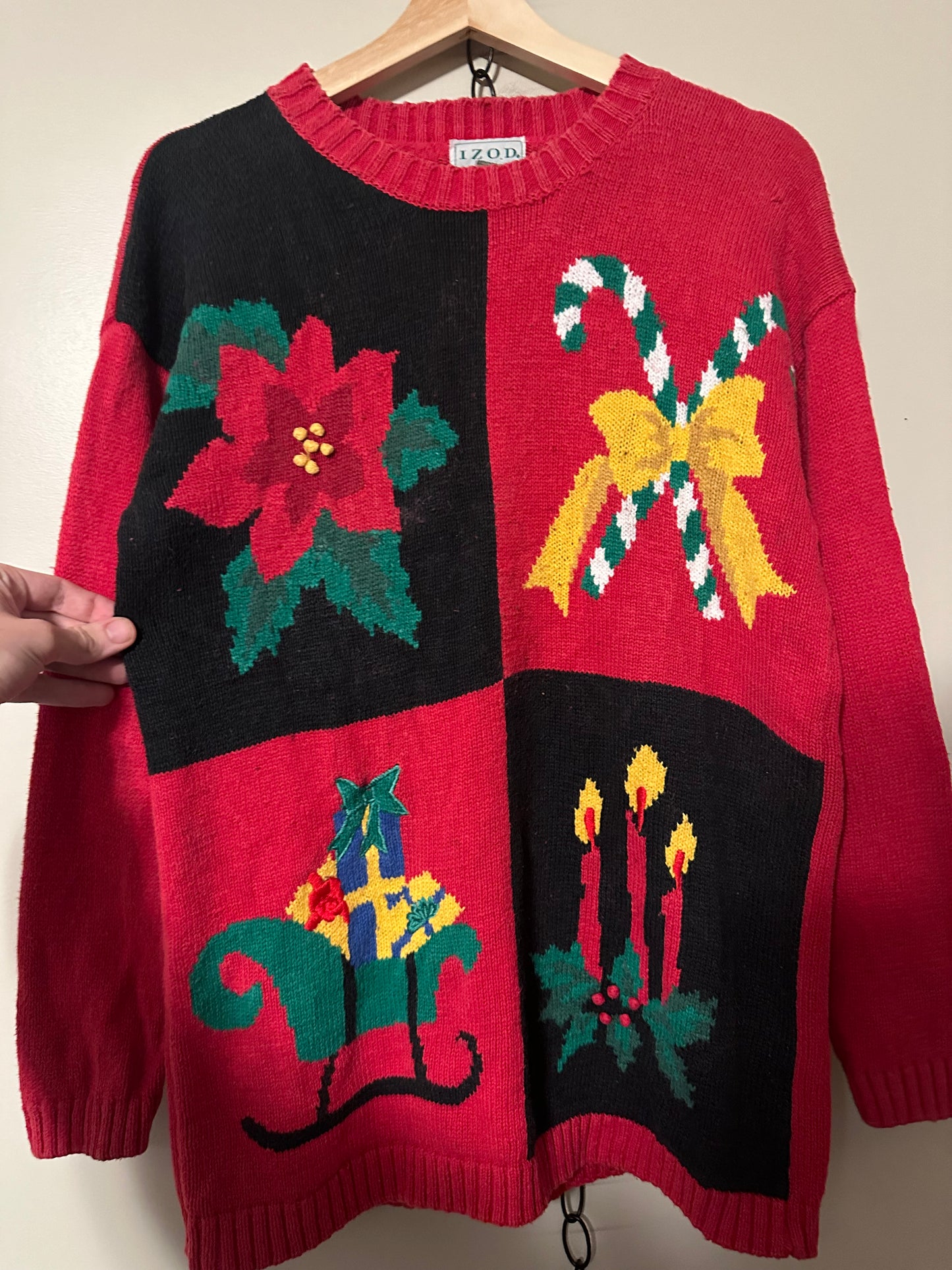 90s IZOD Christmas Sweater - M
