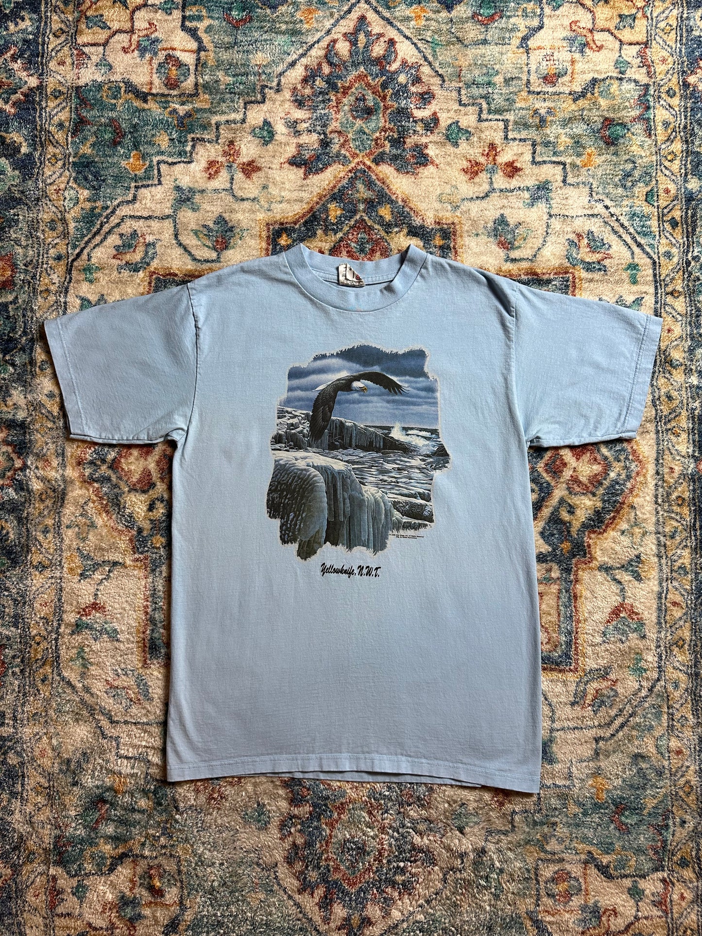 90s Eagle Ocean Animal T-shirt - L