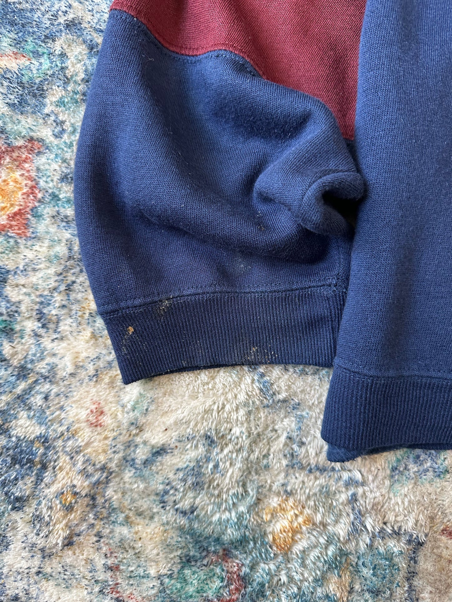 90s Colour Blocking Zip-up Sweatshirt - XXL