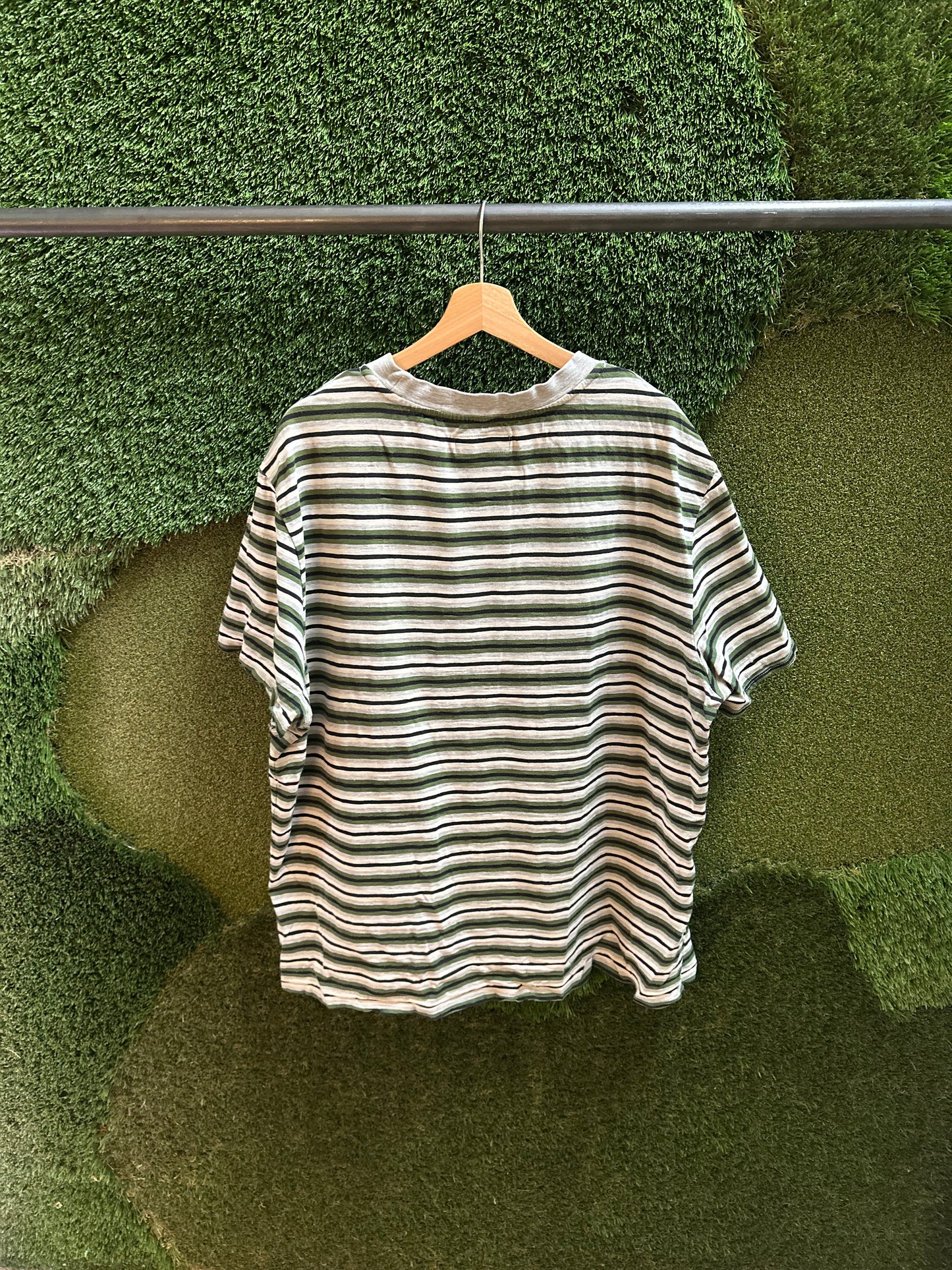 00s Guess Jeans Spellout Striped T-shirt - XXL