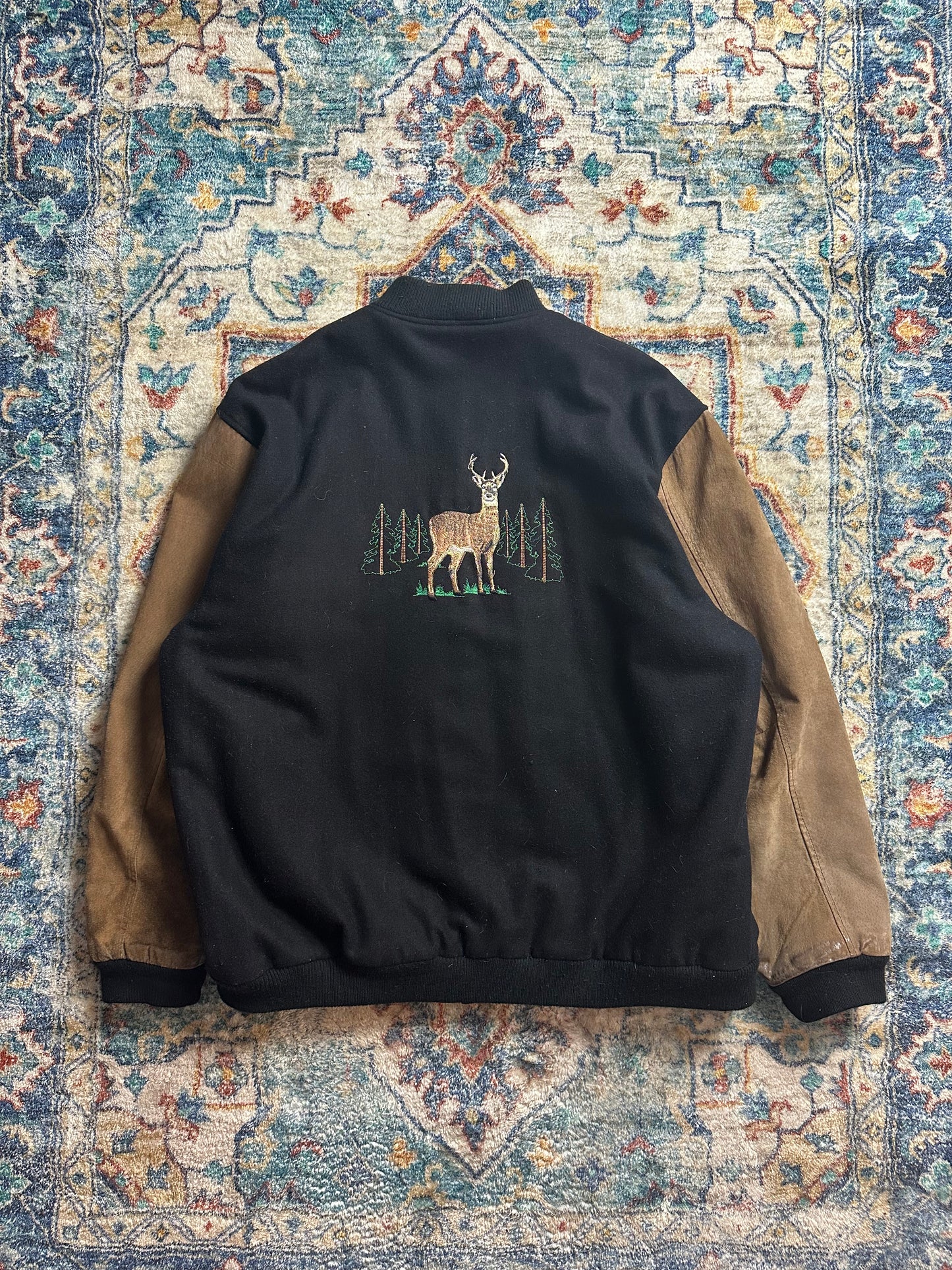 90s Deer Bomber Jacket - XXL