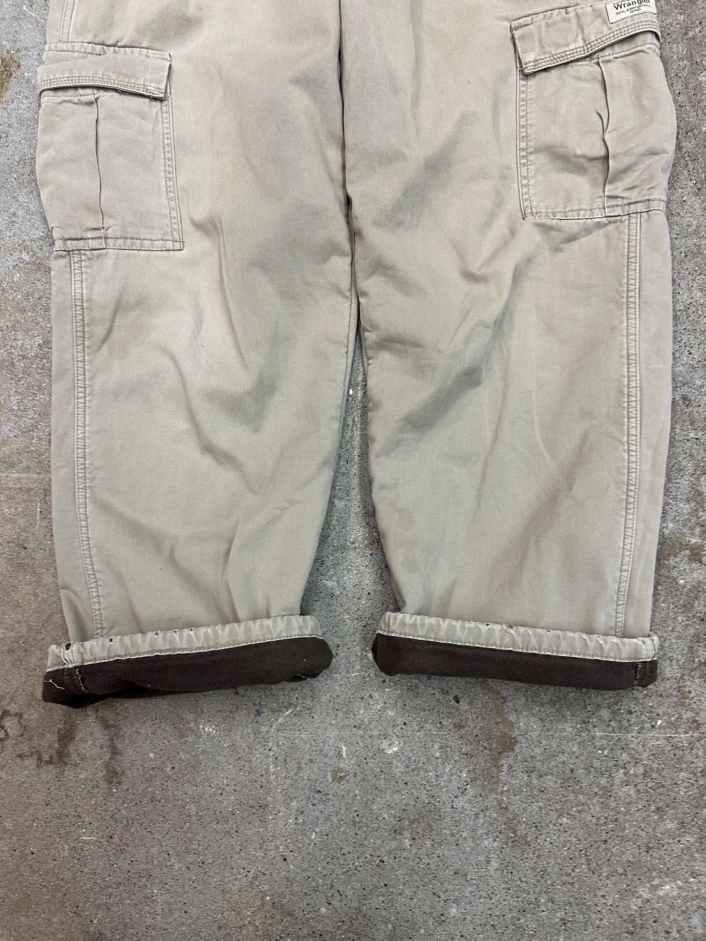 90s Wrangler Fleece Lined Cargo Pants - 36