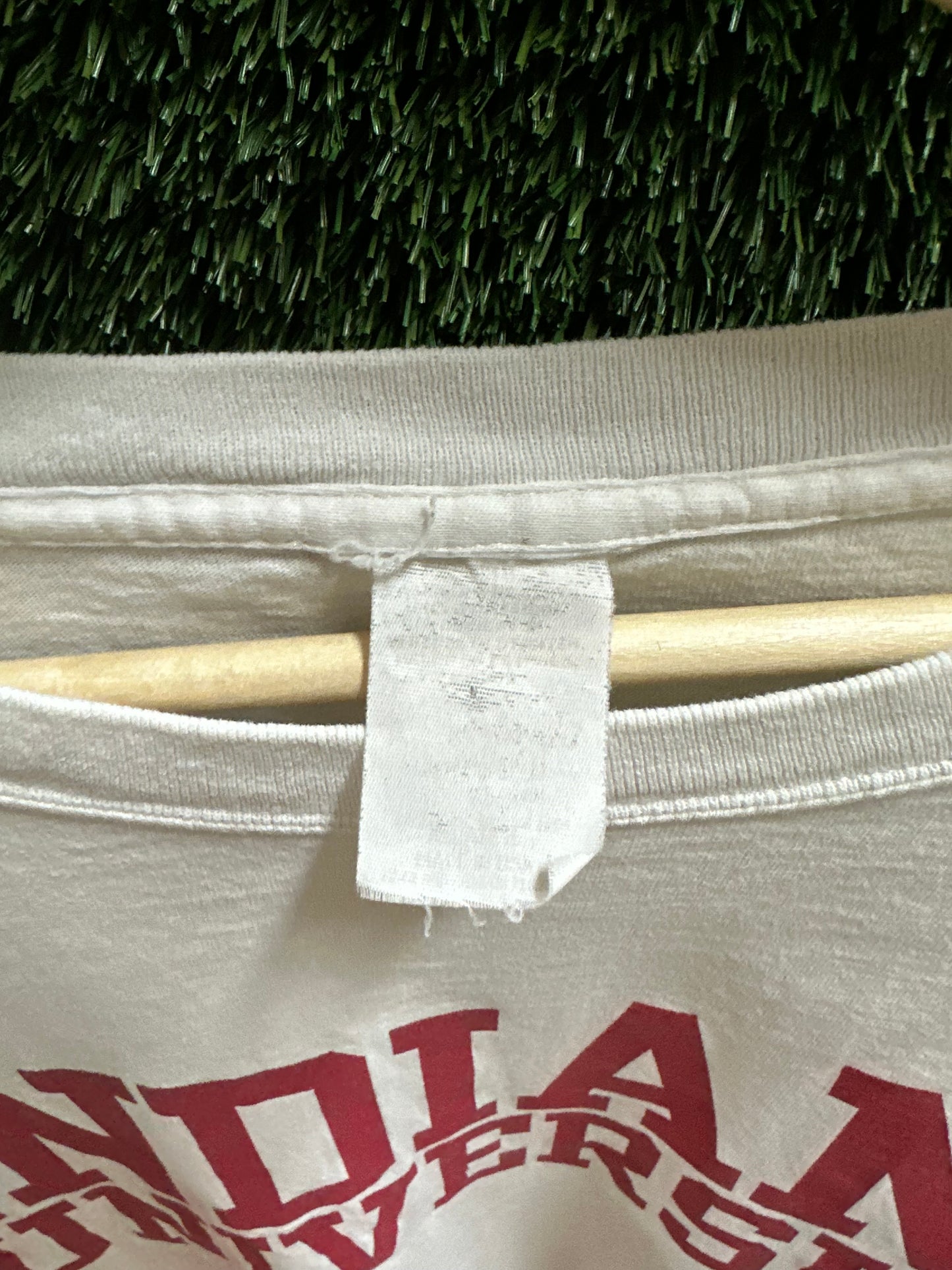 90s NCAA Indiana University Spellout Long Sleeve T-shirt - L