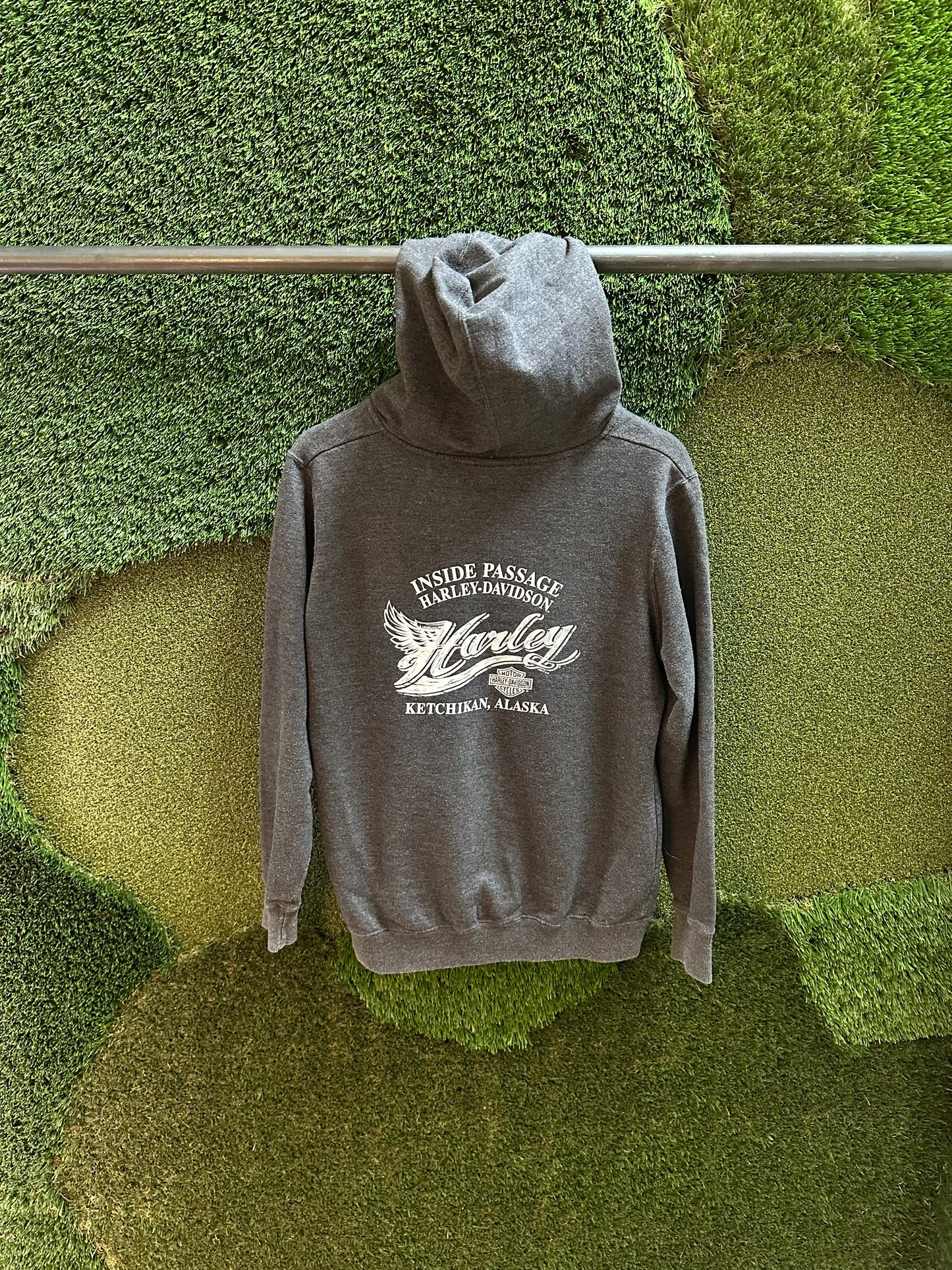 Harley Davidson Spellout Hoodie - L