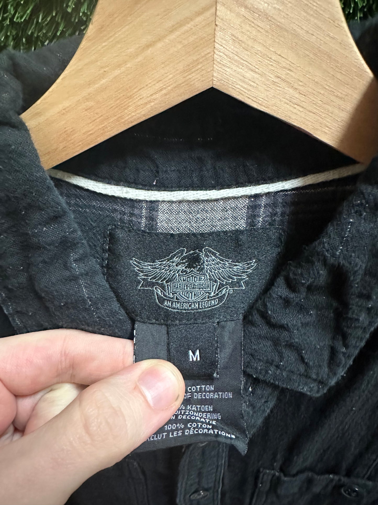 00s Harley Davidson Knee Deep In Iron Button-up Shirt - M