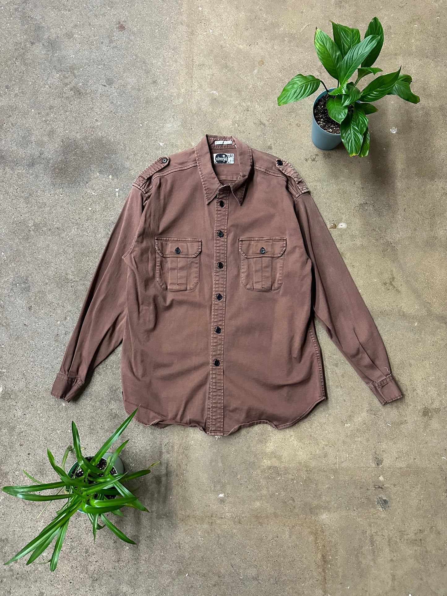 Vintage Levi’s Silver Tab Brown Button-up Shirt - XL