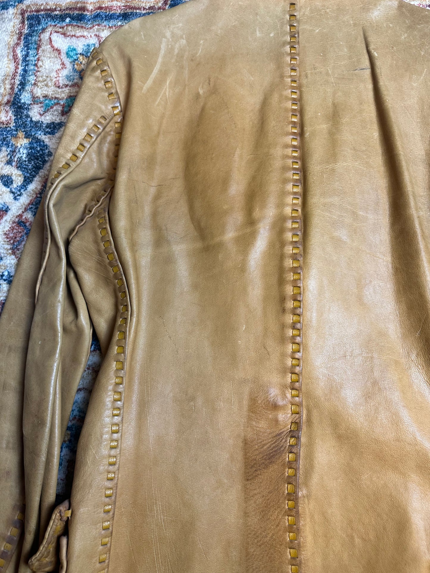 1920s Gita Leather MFG Cow Hide Leather Jacket - S