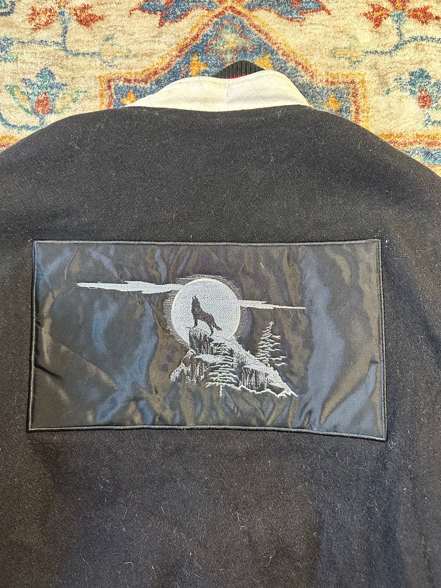 90s GX94 Wolf Varsity Jacket - S