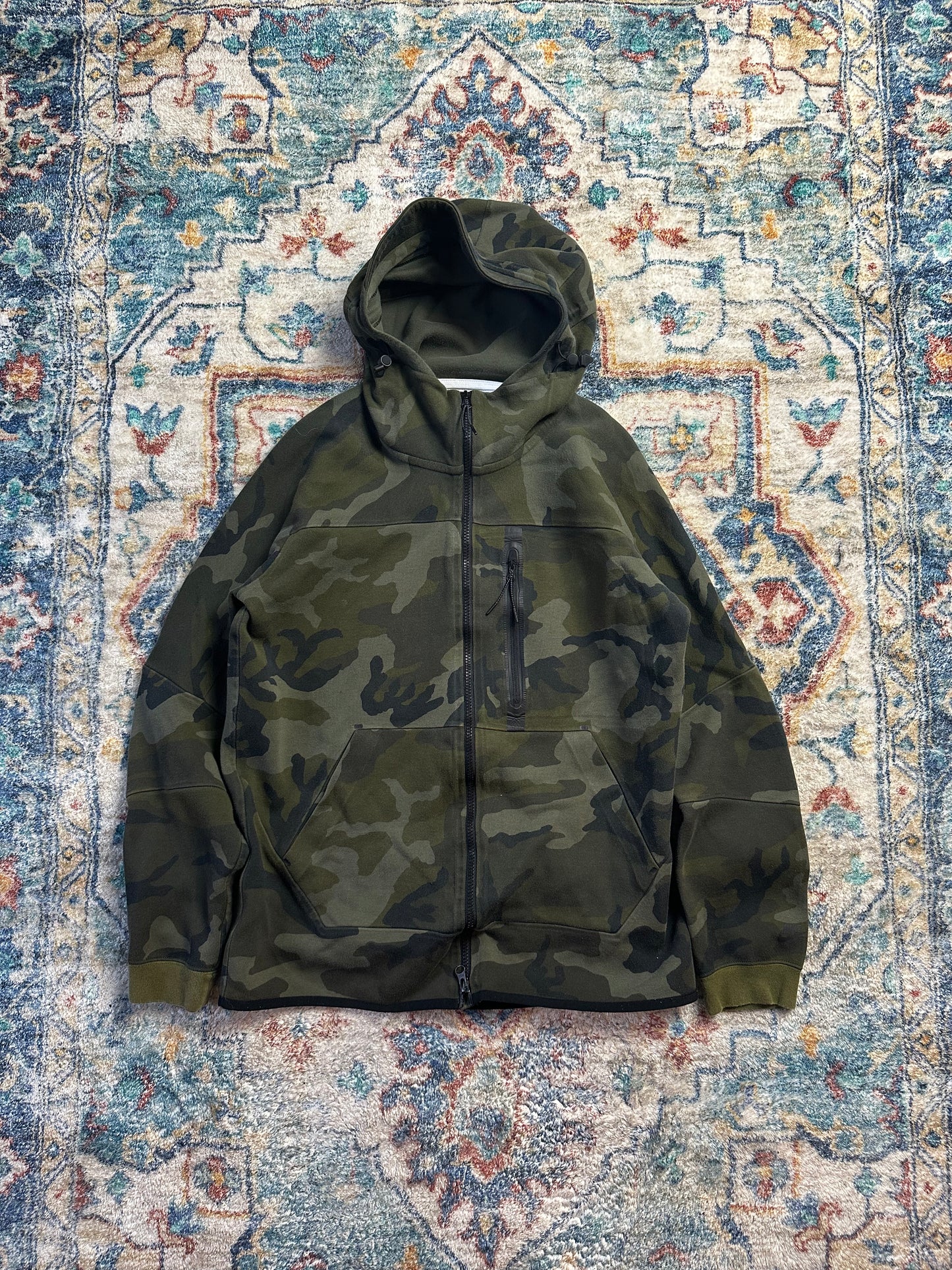 Nike Camouflage Zip-up Tech Fleece Hoodie - M