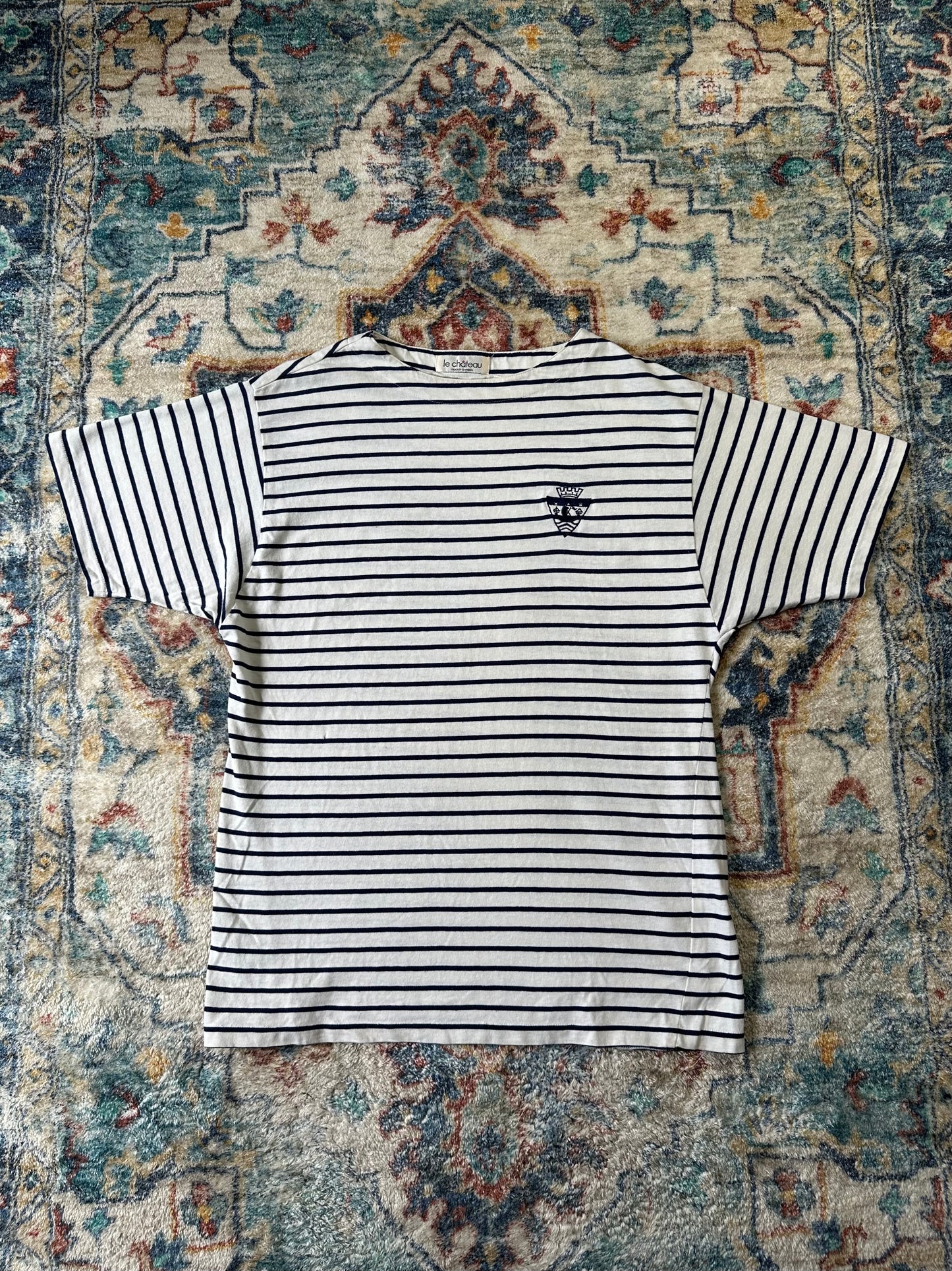 90s Le Chateau Striped T-shirt - L