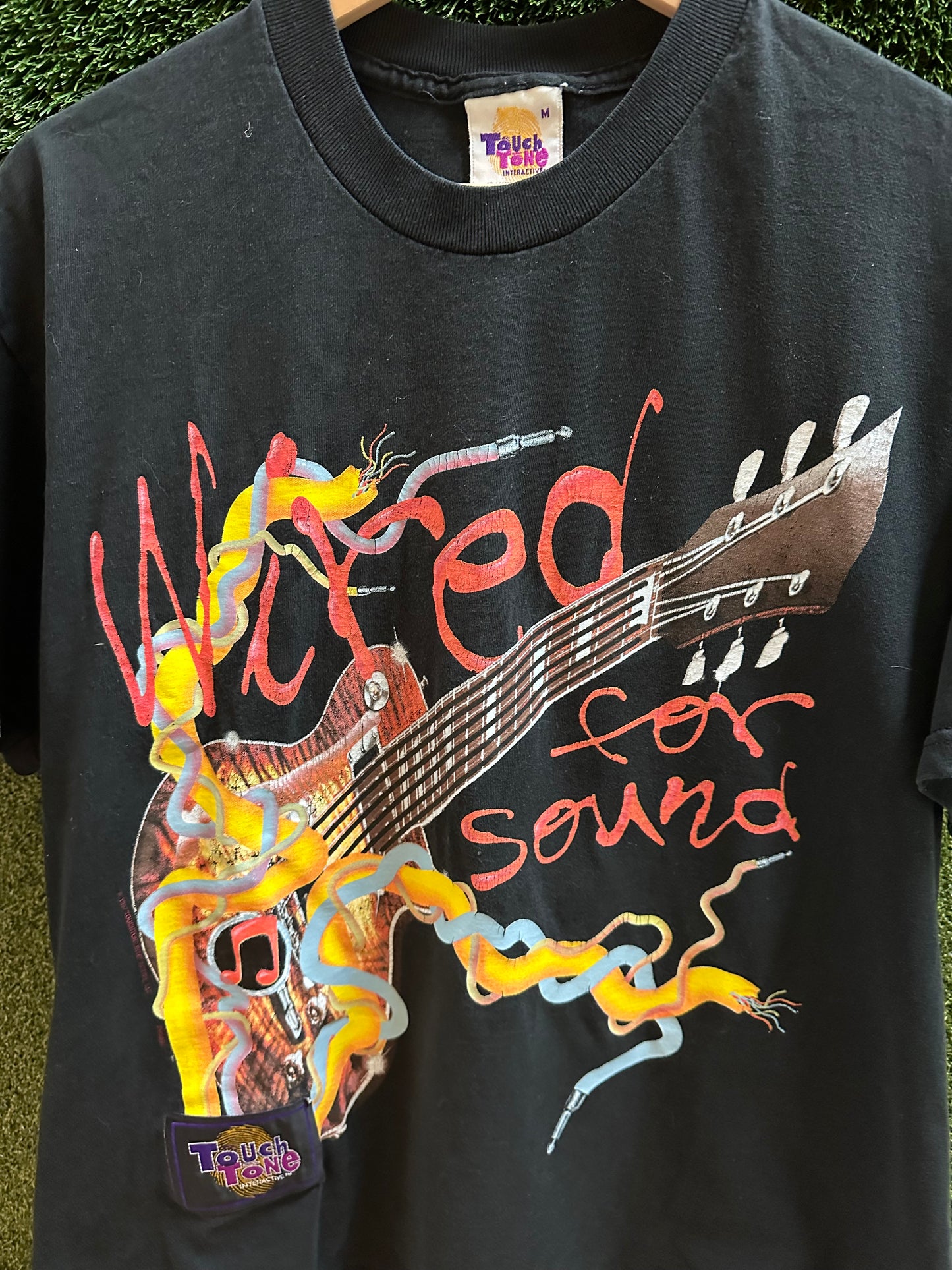 90s Touch Tone Wired For Sounds Guitar T-shirt - M