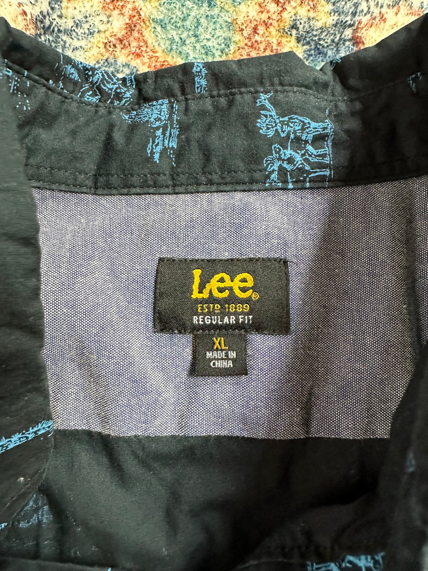 00s Lee Camping All Over Print Button-up Shirt - XL