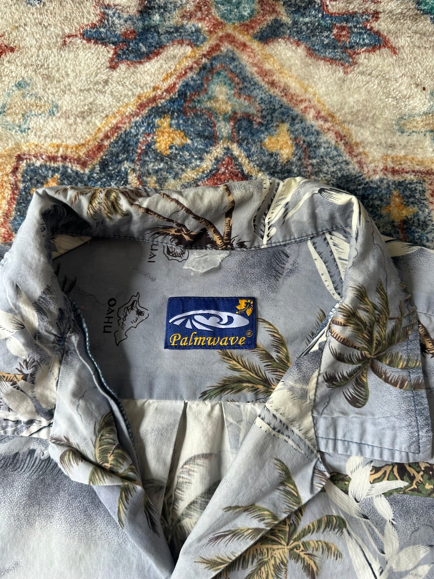 90s Hawaii Surf Button-up Shirt - L