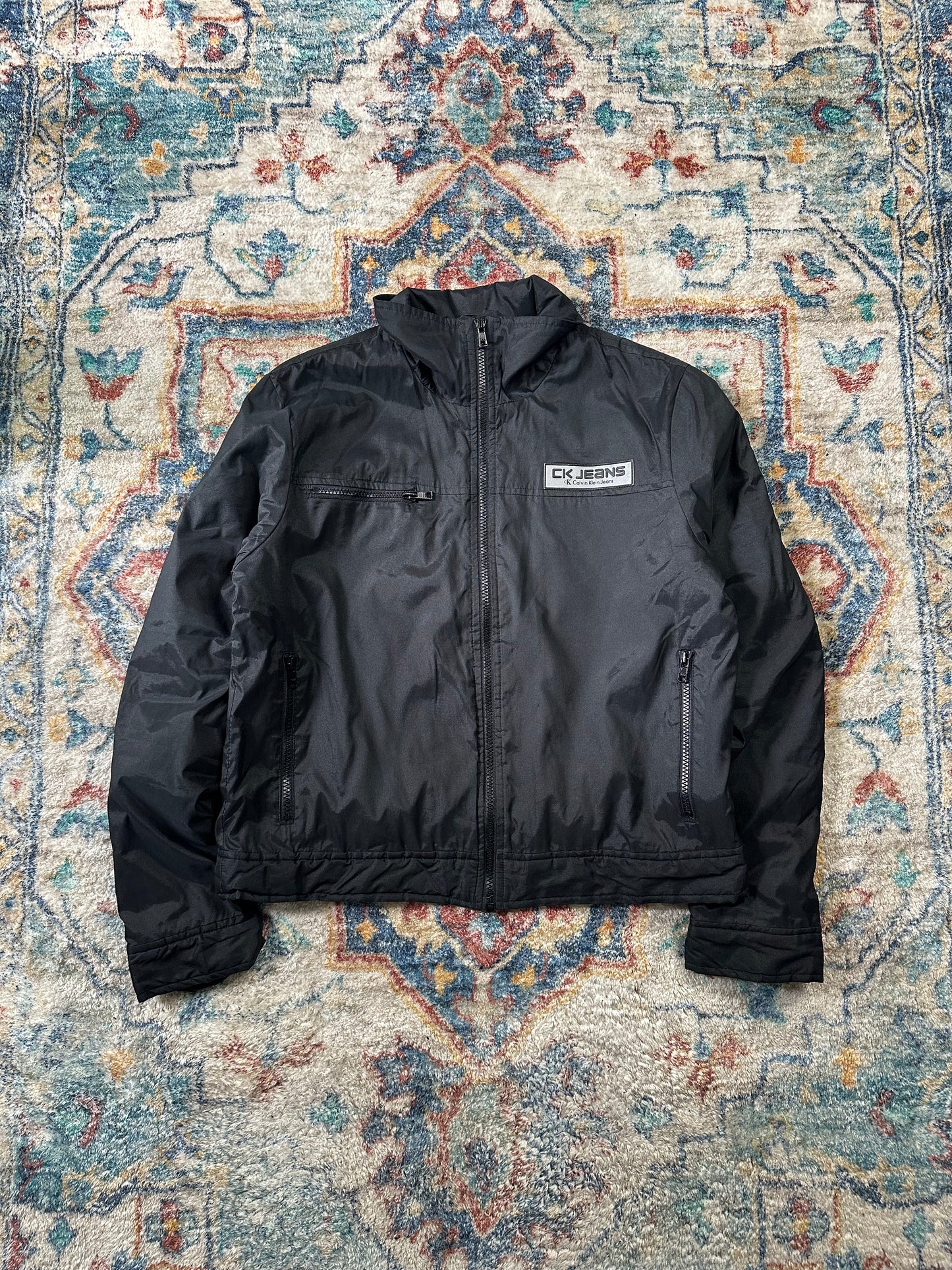 00s Calvin Klein Fleece Lined Zip-up Jacket - M