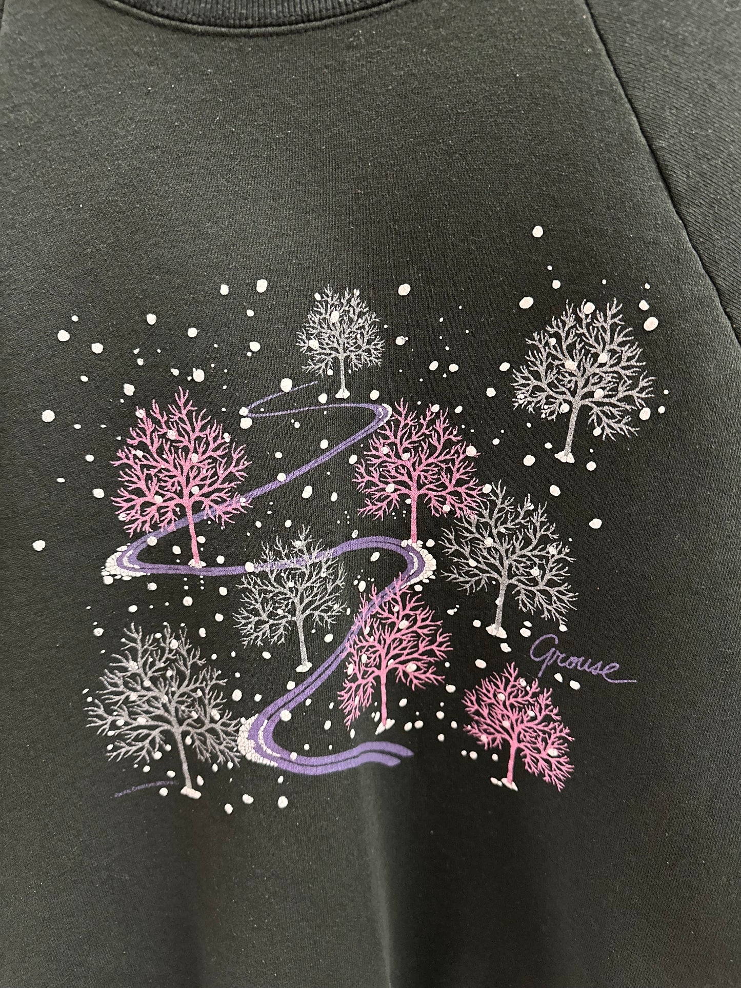 Vintage Winter Trees Crewneck - L