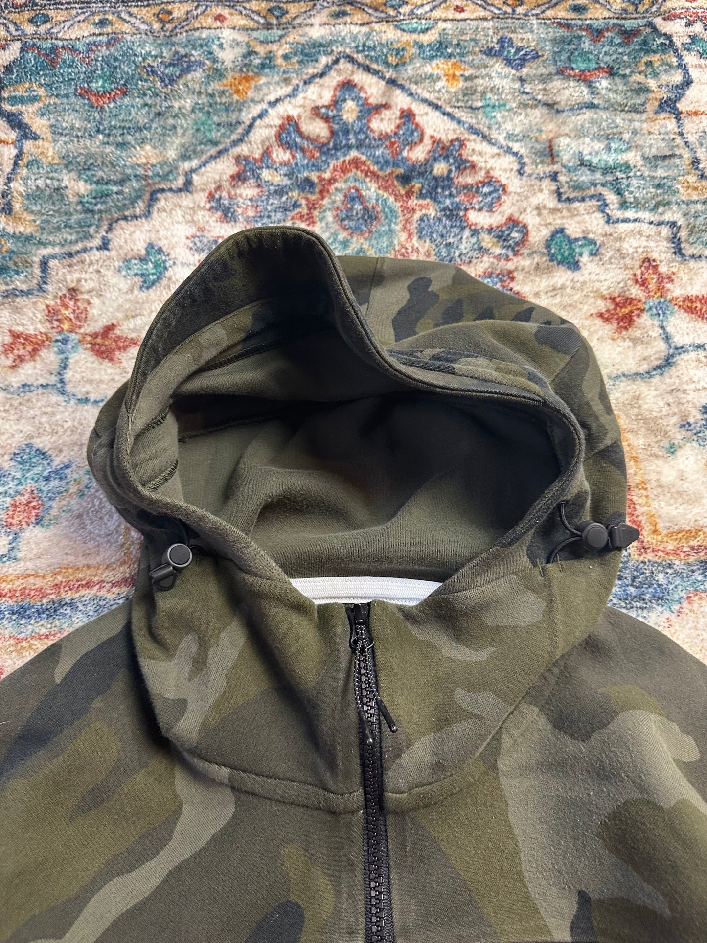 Nike Camouflage Zip-up Tech Fleece Hoodie - M