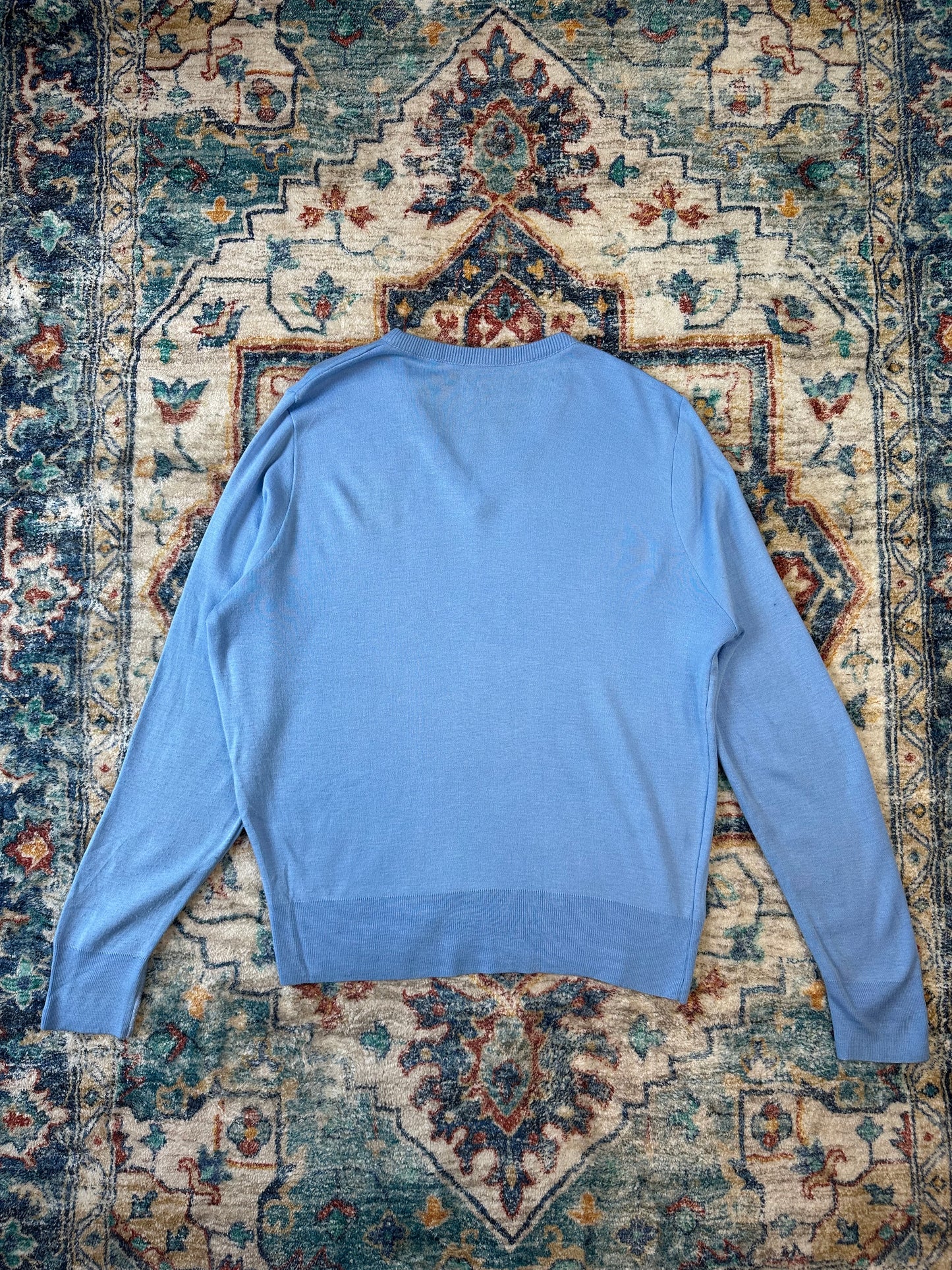 90s Royal Canadian Air Force Crest V-Neck Sweater - L