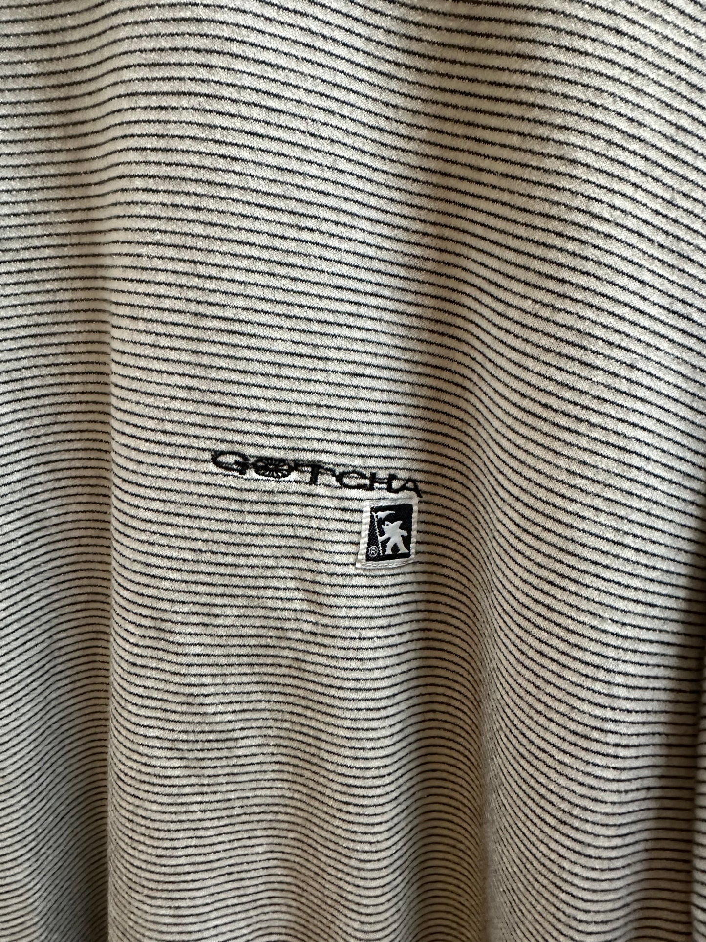 90s Gotcha Pinstriped Crewneck - L