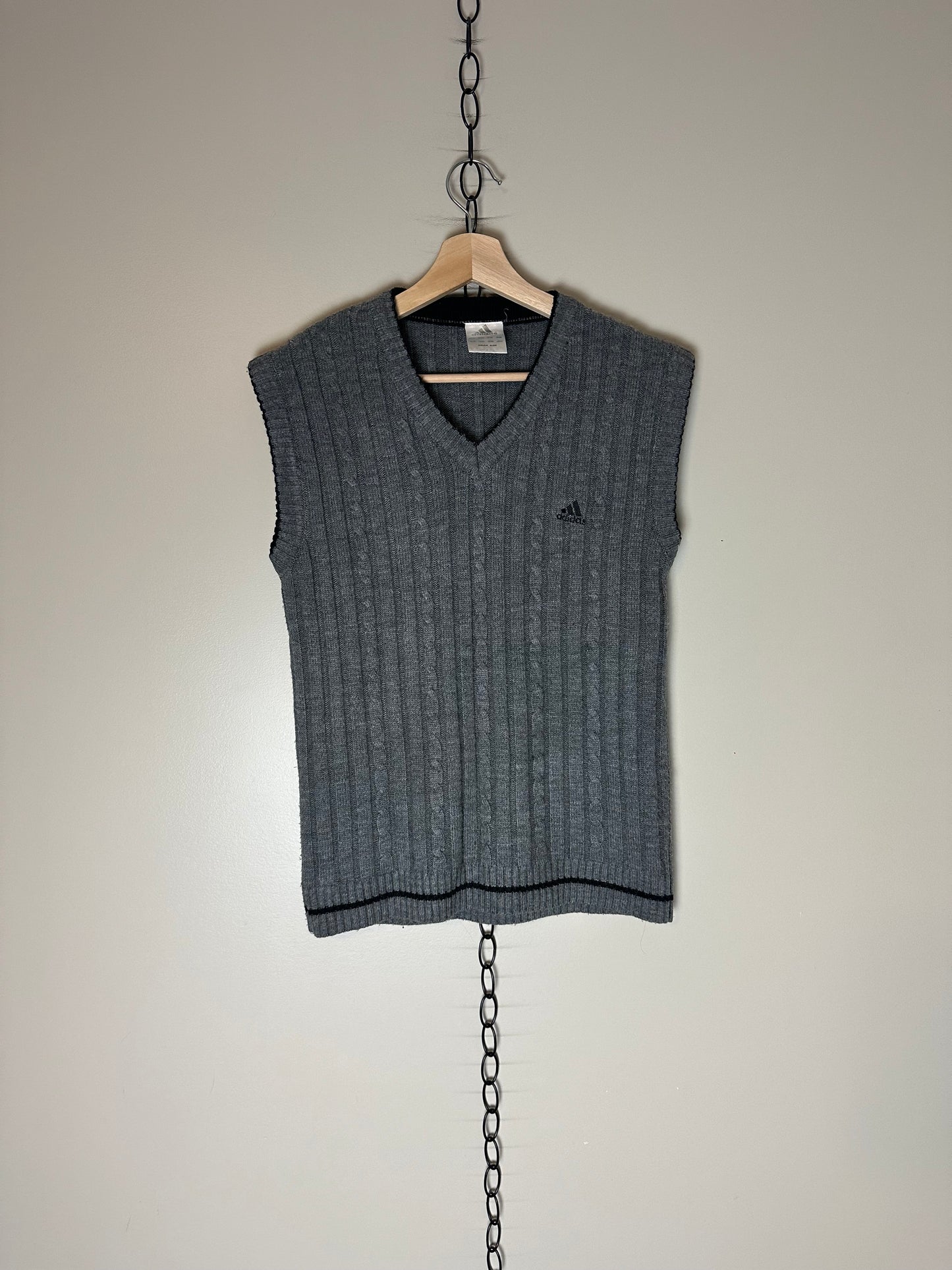 Adidas Cable Knit Sweater Vest - M