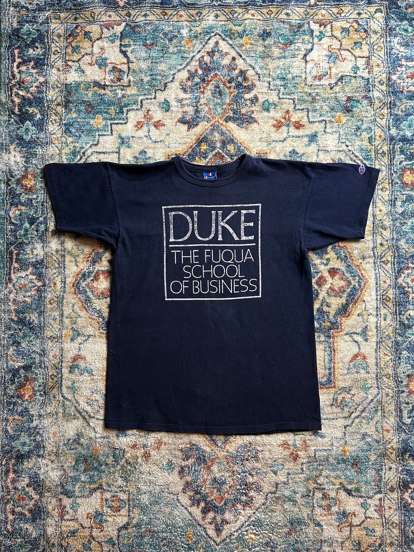 90s Champion NCAA Duke The School Of Business T-shirt - XL