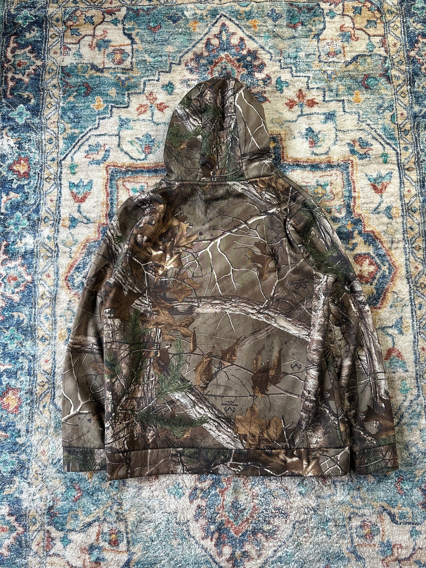 00s Camouflage Pullover Hoodie - M