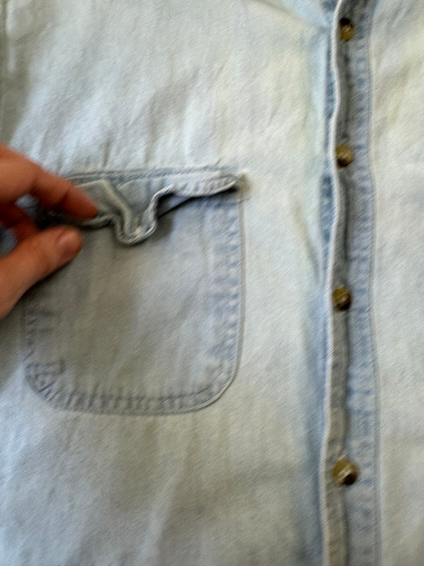 00s USA Denim Biker Vest - L