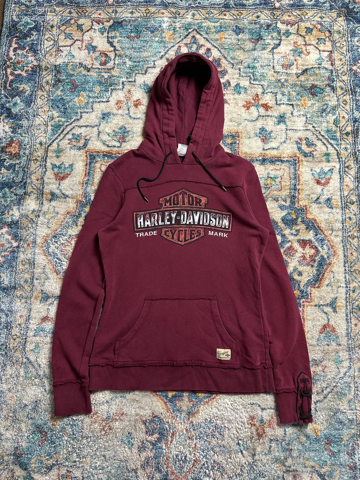 00s Harley Davidson Logo Pullover Hoodie - M