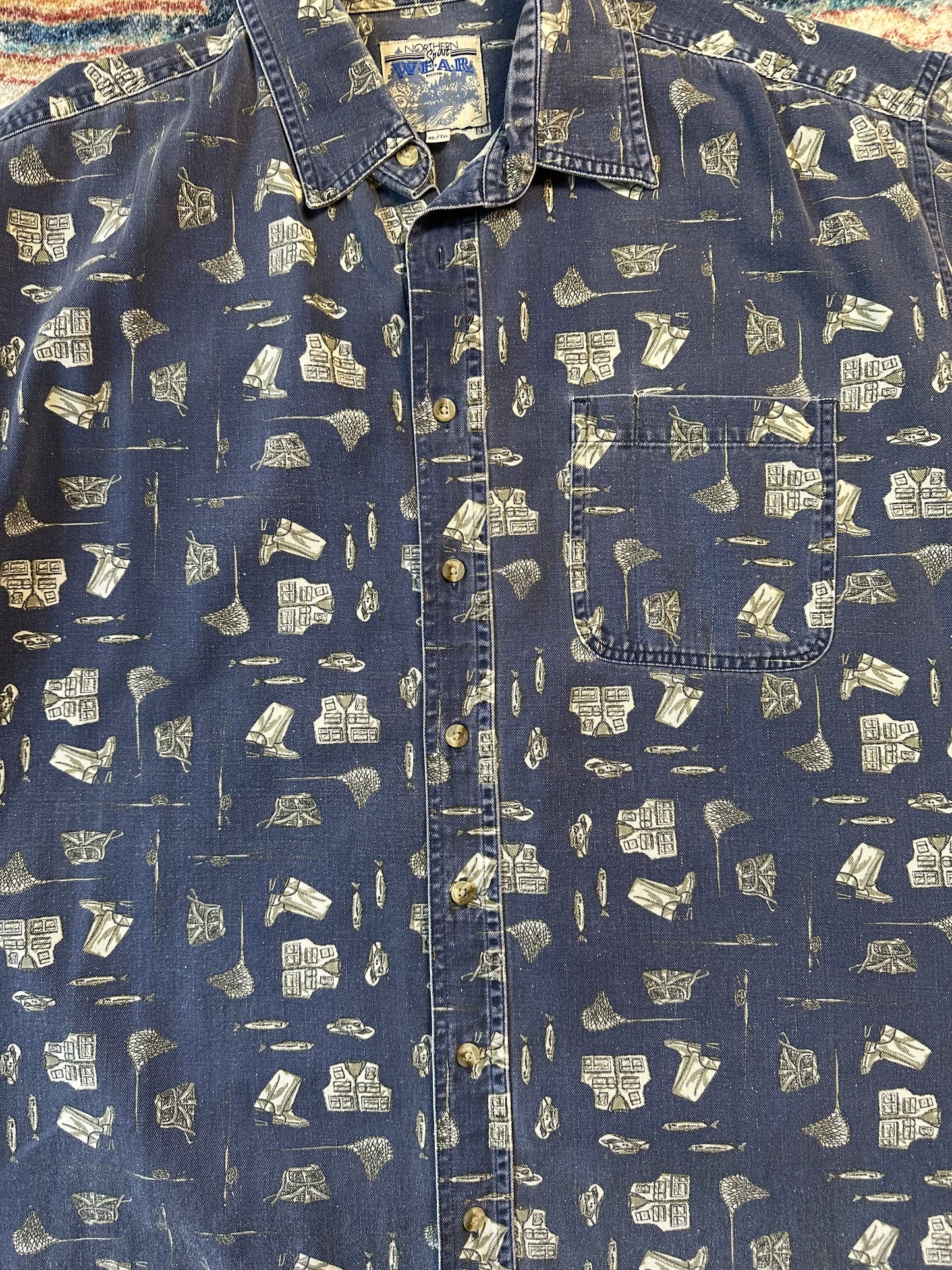 00s Northern Spirit Fishing Button-up Shirt - XL
