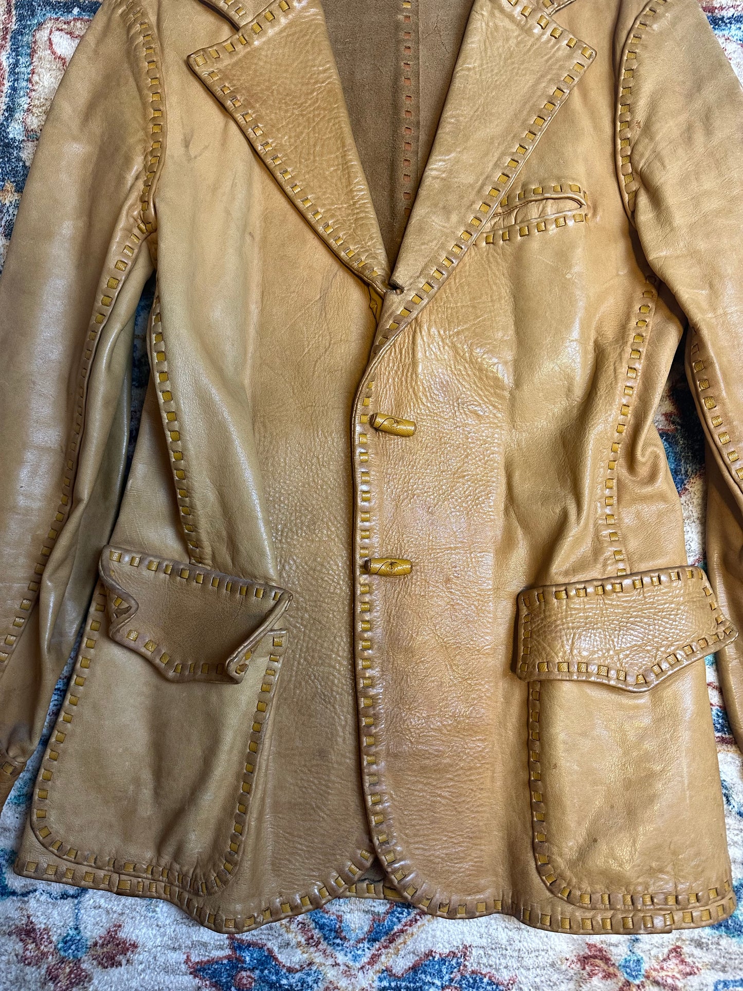 1920s Gita Leather MFG Cow Hide Leather Jacket - S
