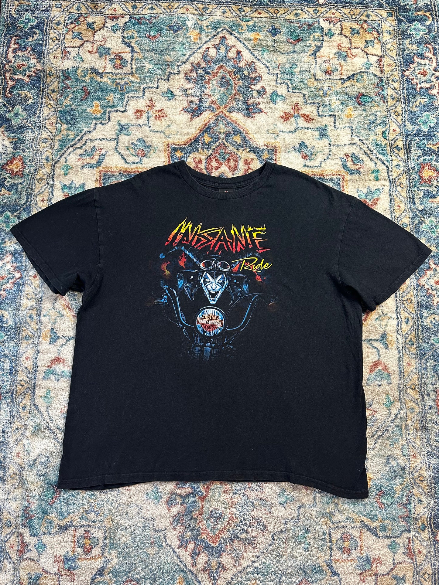 Harley Davidson Insane Ride Clown Biker T-shirt - XXL