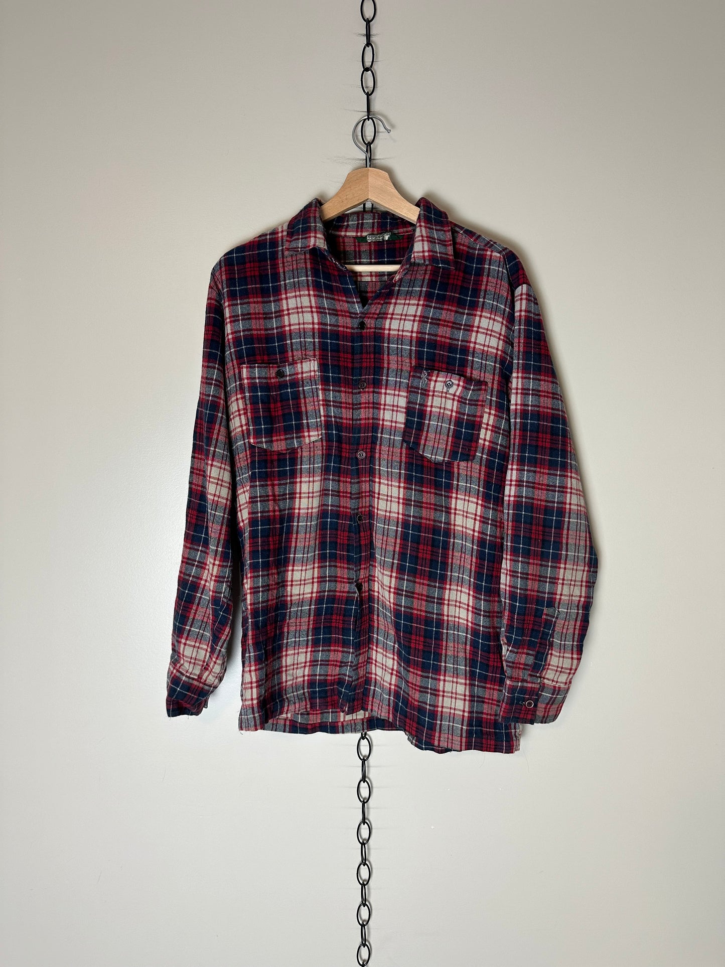 90s Polo Ralph Lauren Red Plaid Flannel Shirt - L