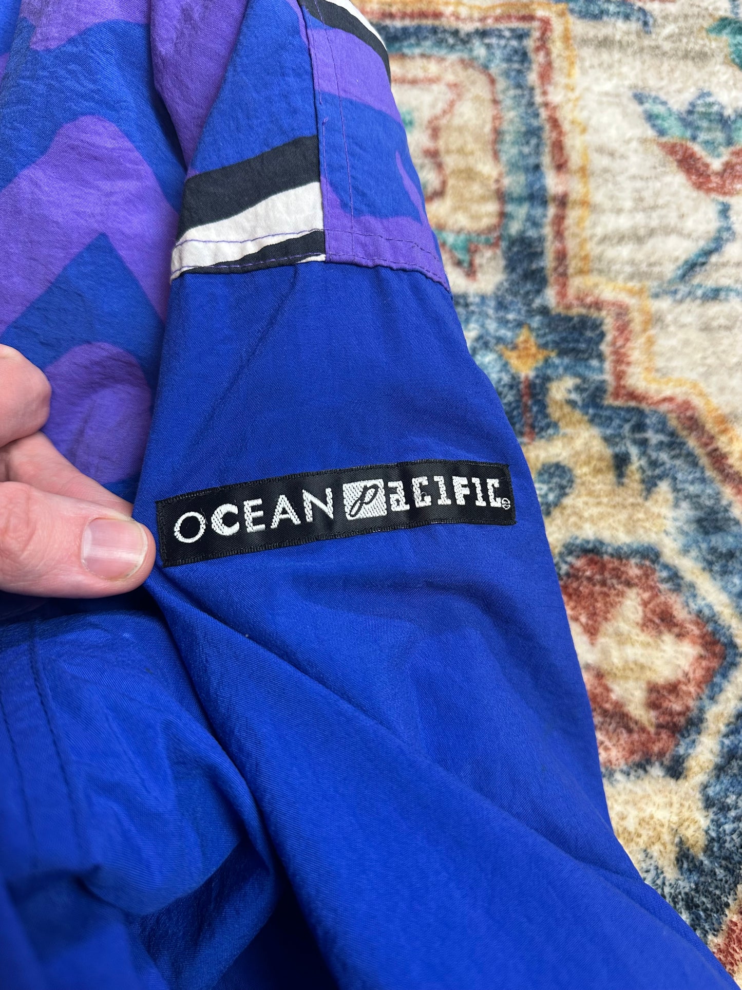 90s Ocean Pacific Abstract Zip-up Ski Jacket - L