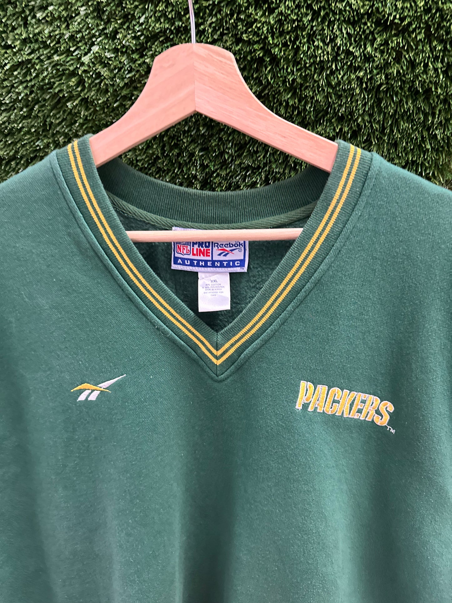 Vintage Green Bay Packer Sweatshirt Vest - XXL