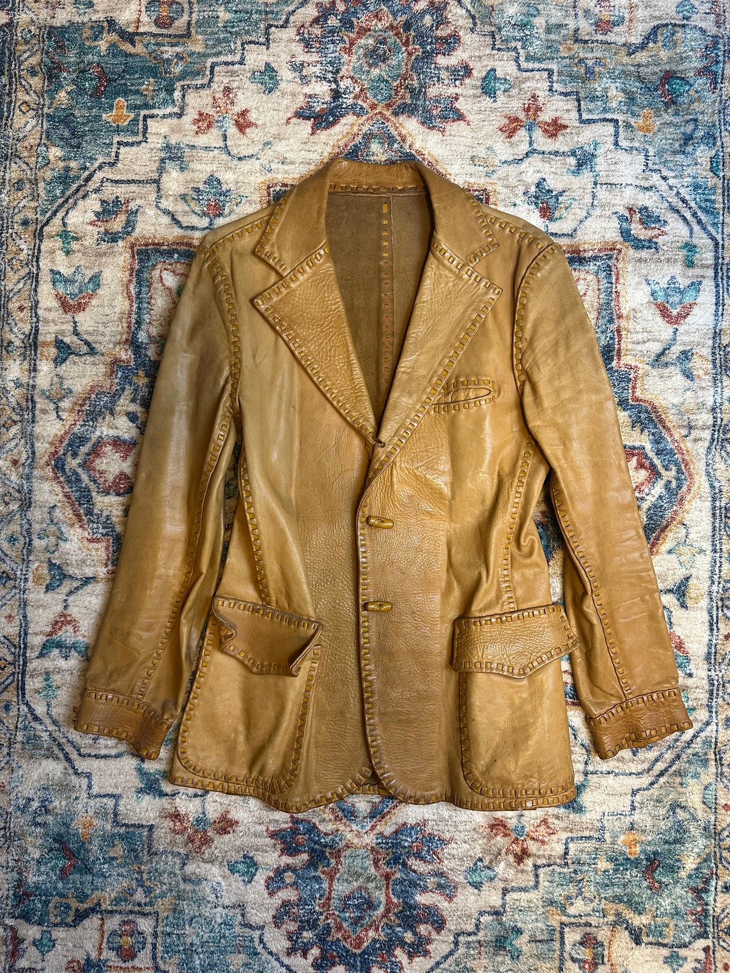 1920s Gita Leather MFG Cow Hide Leather Jacket - S