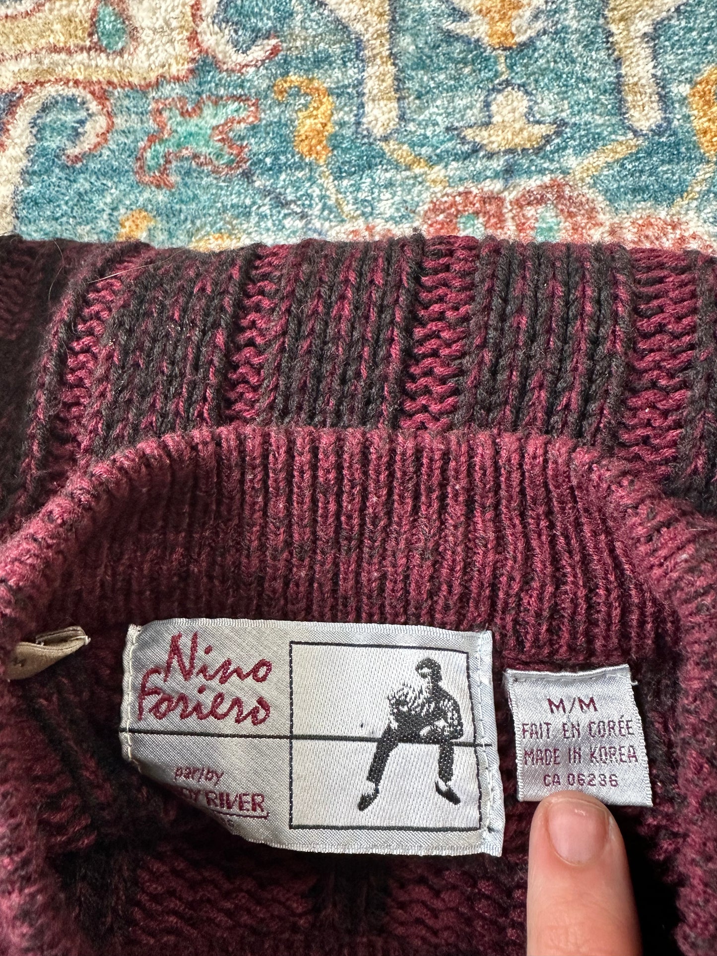 90s Nino Foriero Striped Sweater - M