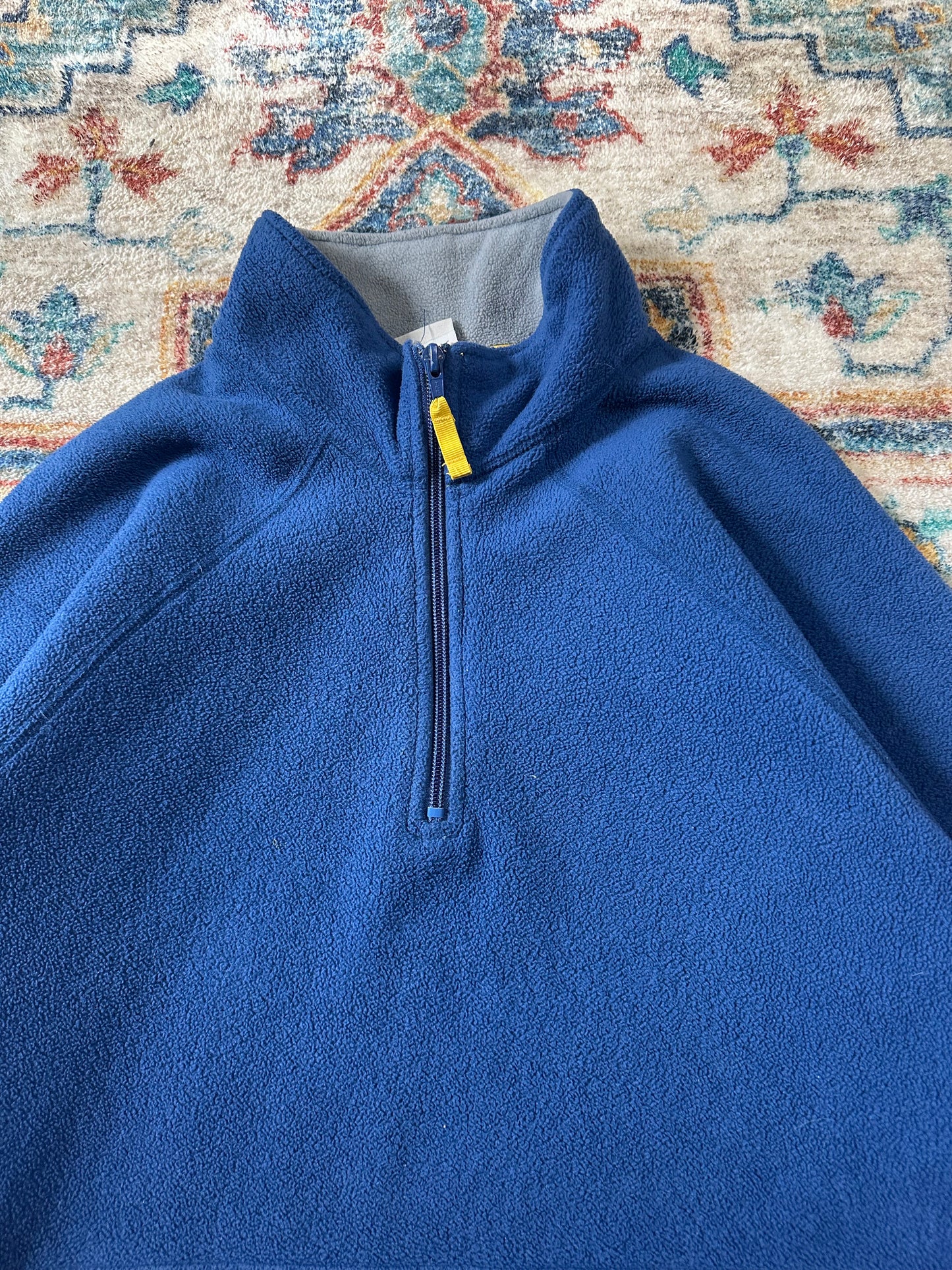00s Blue 1/4 Zip-up Fleece - L