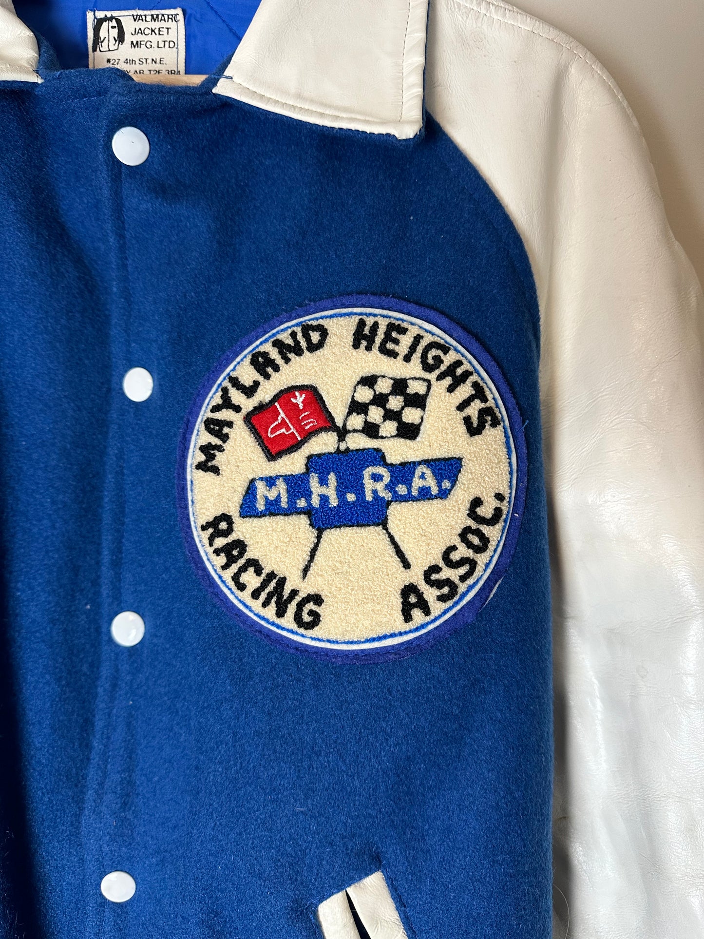 80s Maryland Heights Racing Club Varsity Jacket - M