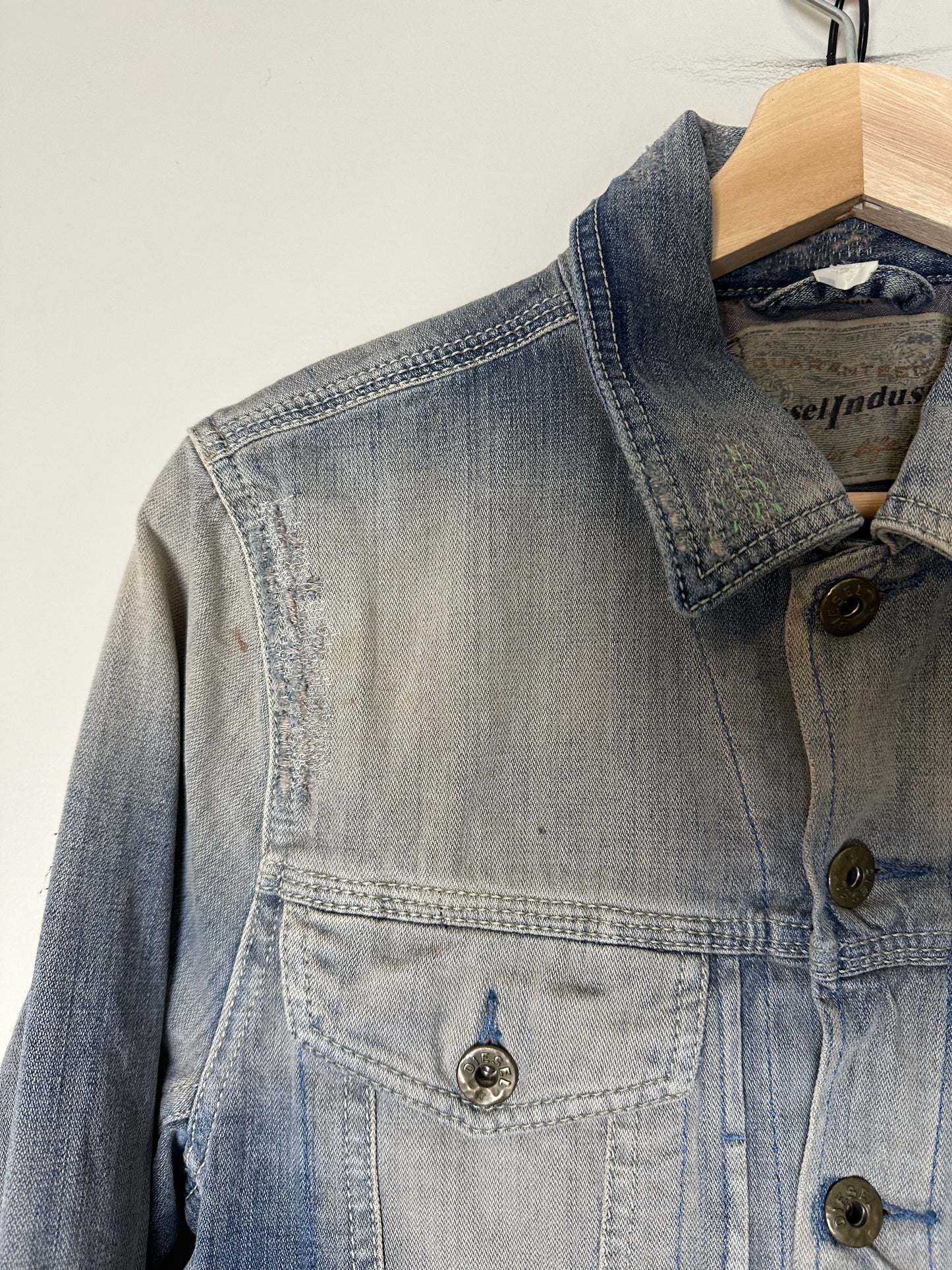 00s Diesel Repaired Denim Jacket - S