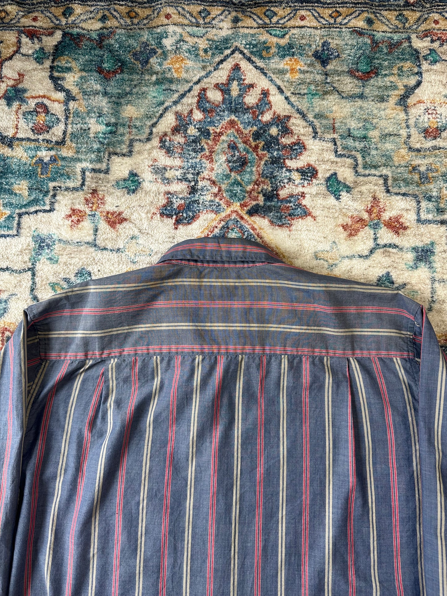 00s Trend Basics Striped Button-up Shirt - L
