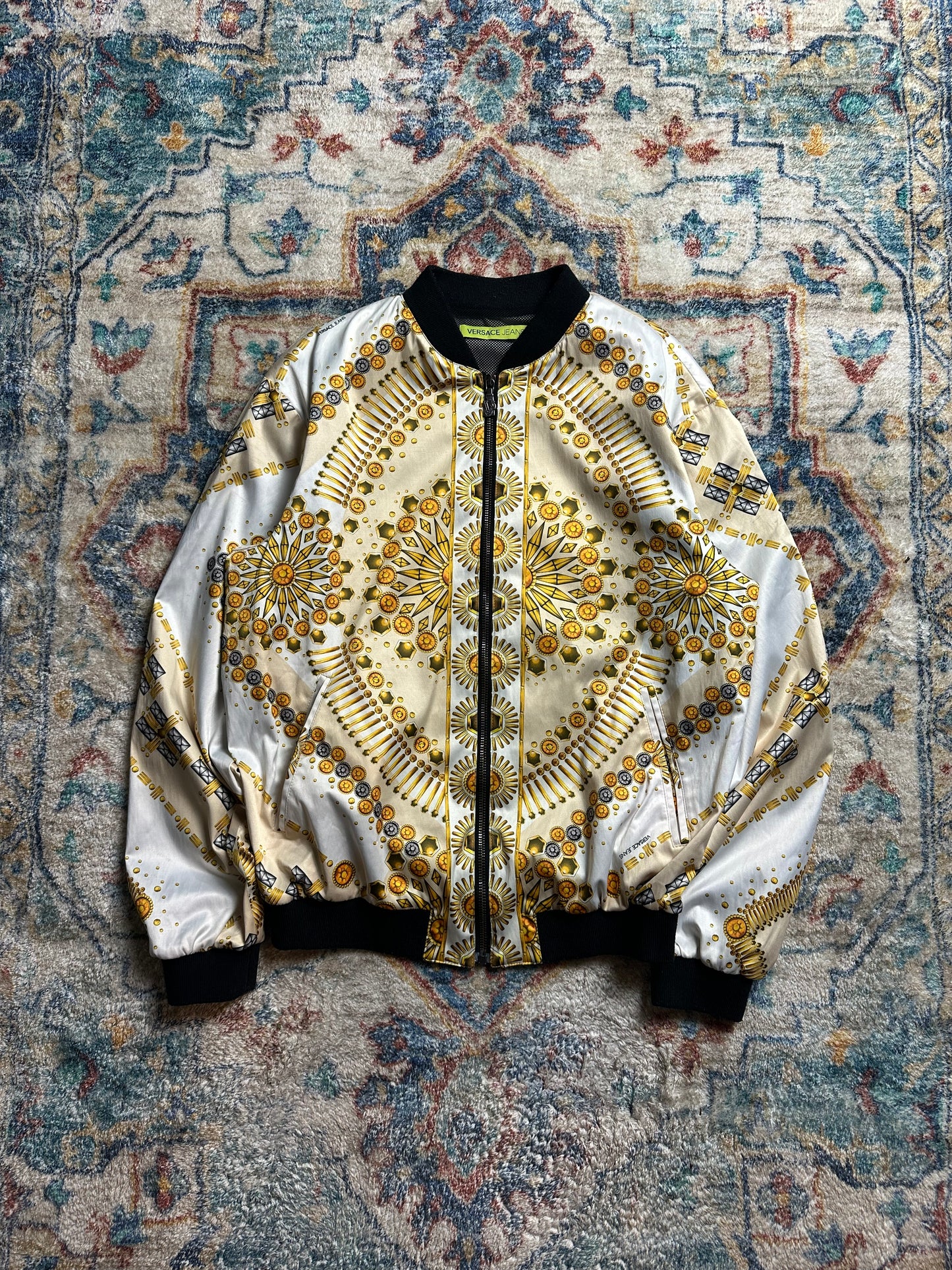 Versace Gold Zip-up Light Jacket - M
