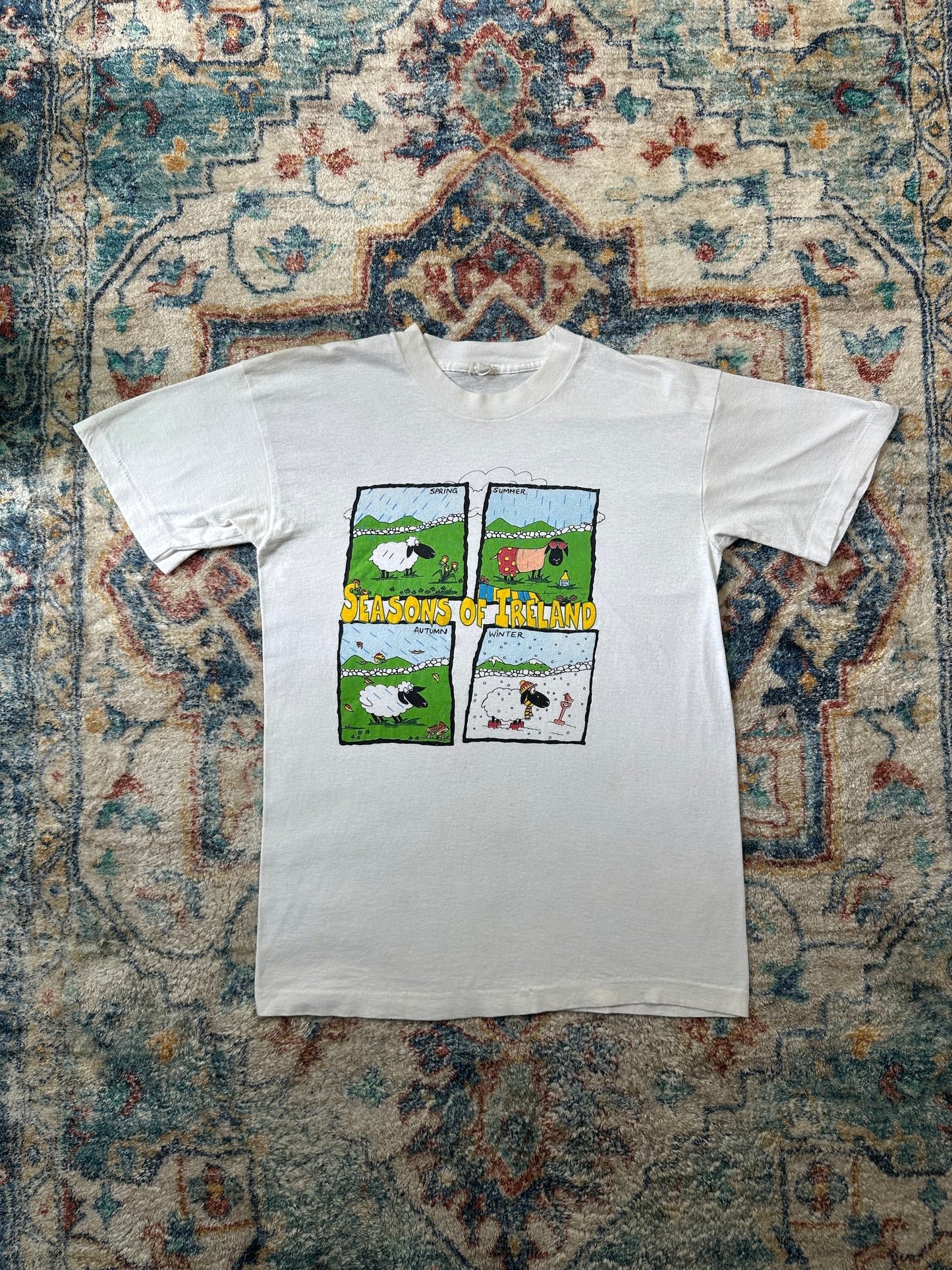 90s Seasons Of Ireland Sheep T-shirt - M