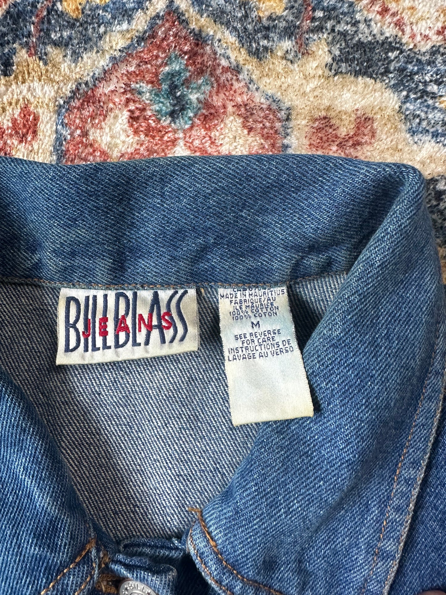 90s Bill Blass Blue Denim Jacket - M